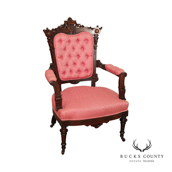 Pink victorian chair hot sale