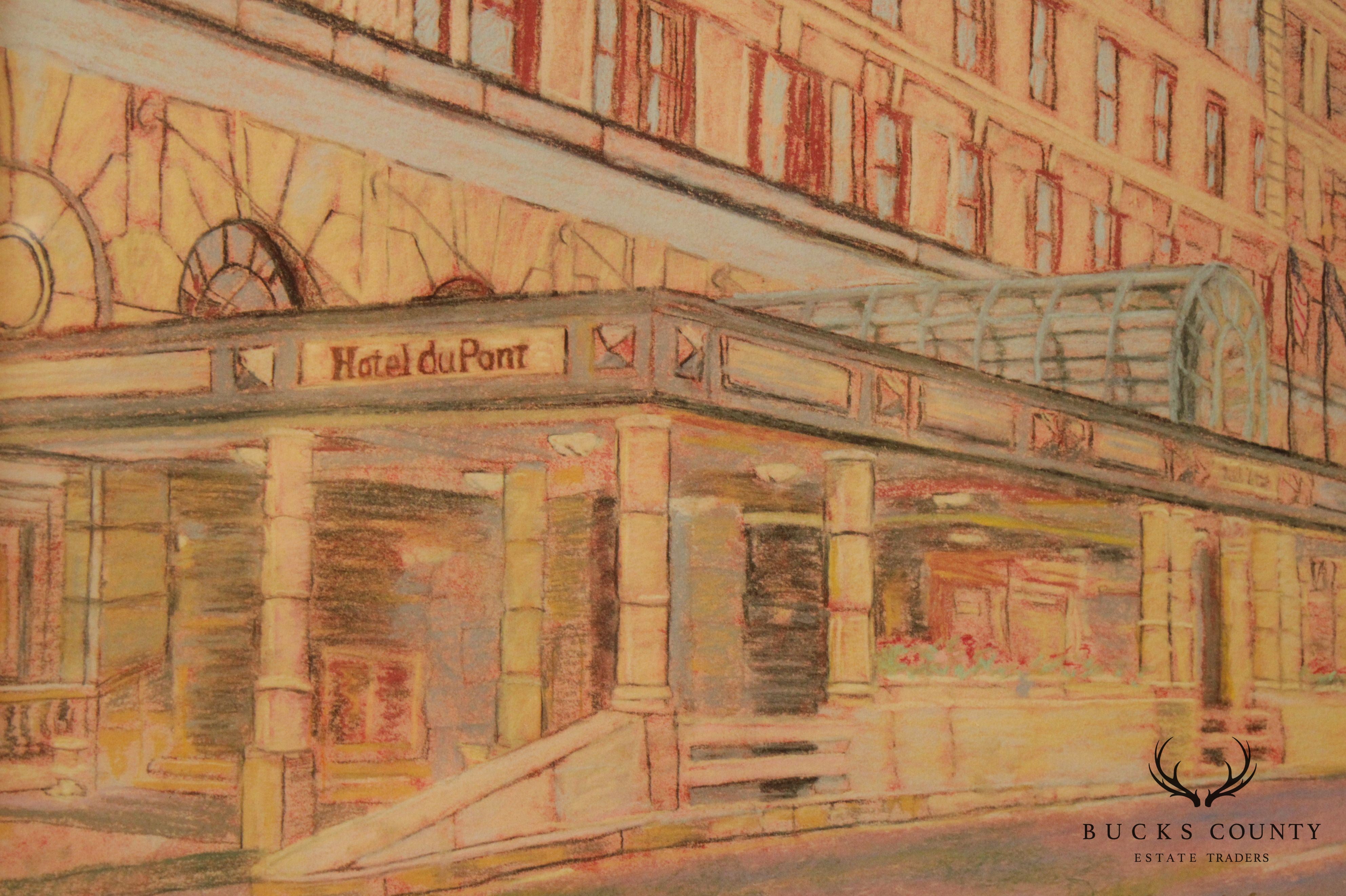 Mary Montague Sikes Hotel Du Pont Custom Framed Giclee Art Print