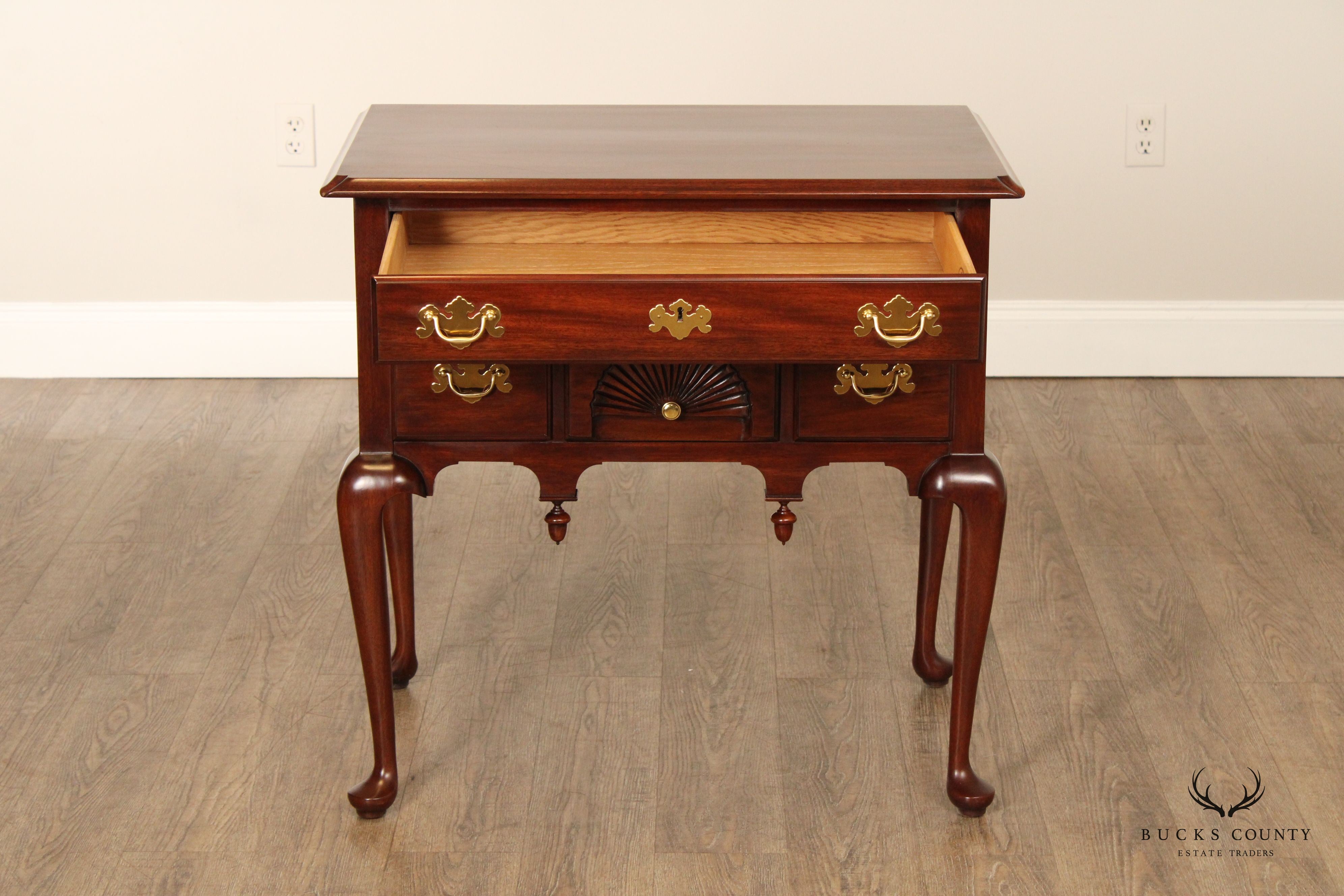 Henkel Harris Queen Anne Style Mahogany Lowboy