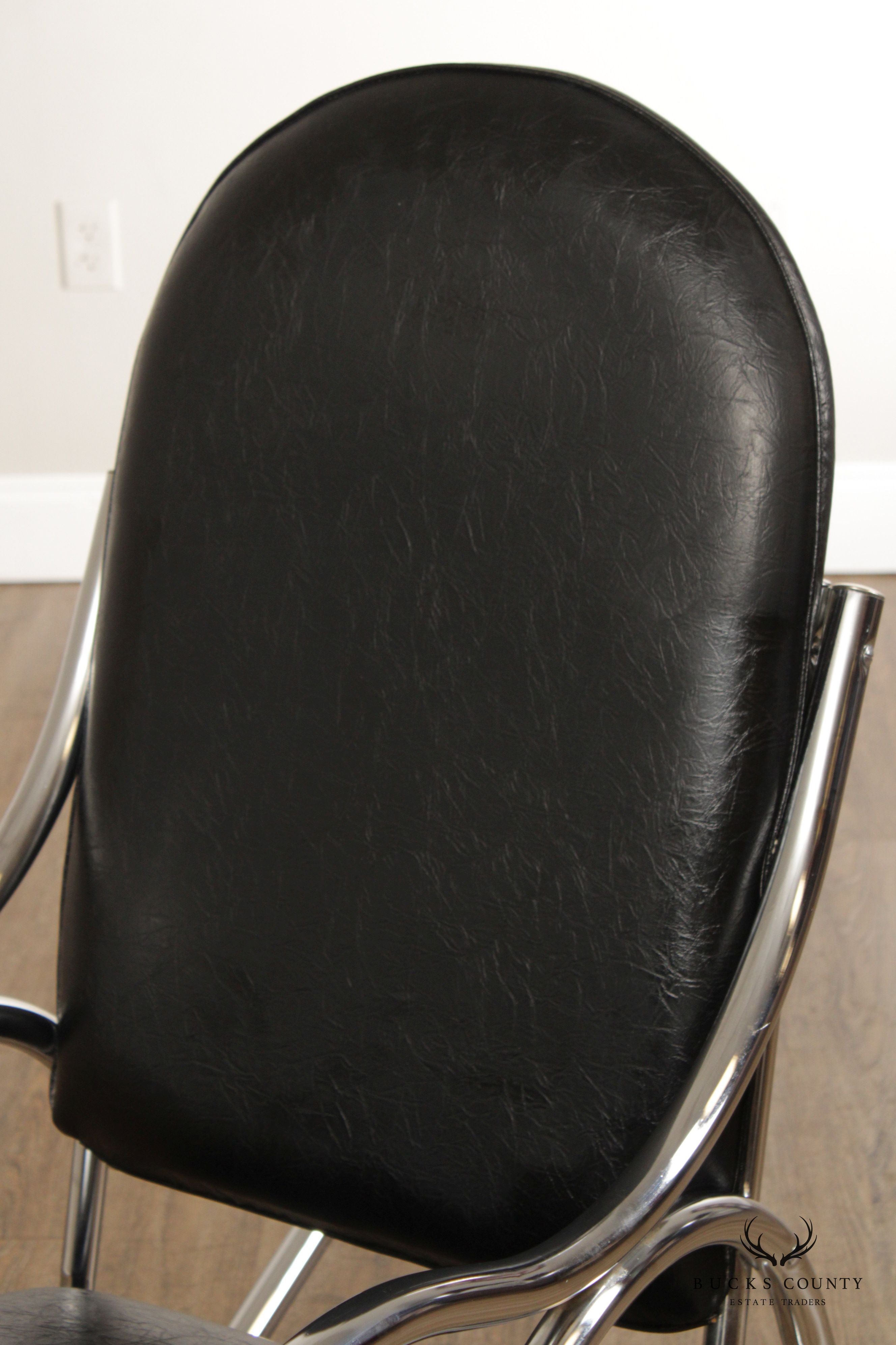 Milo Baughman Mid Century Modern Chrome Frame Rocker