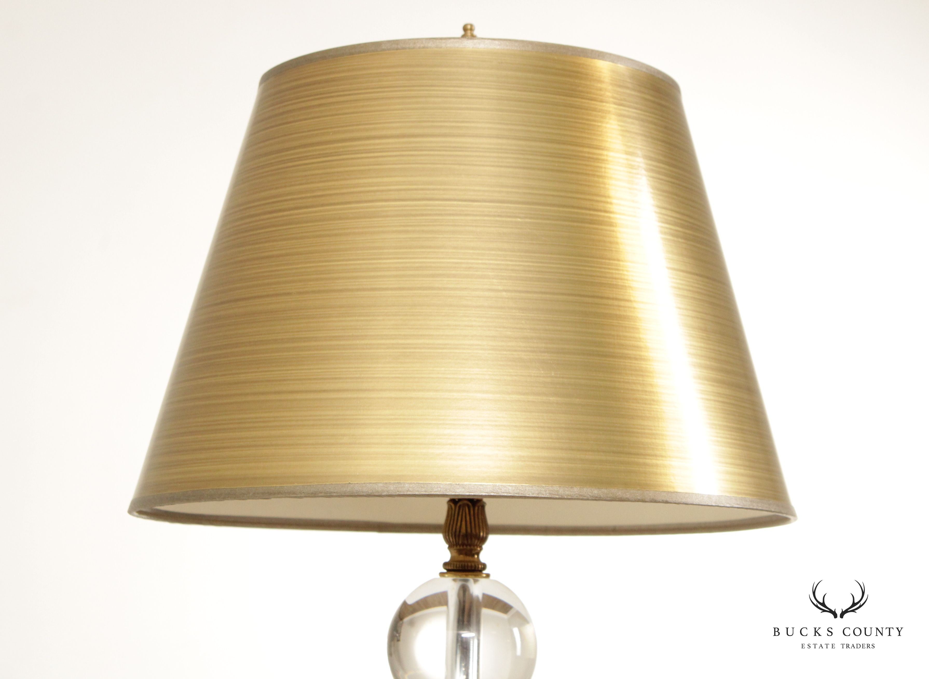 Chelsea House Crystal and Brass Table Lamp