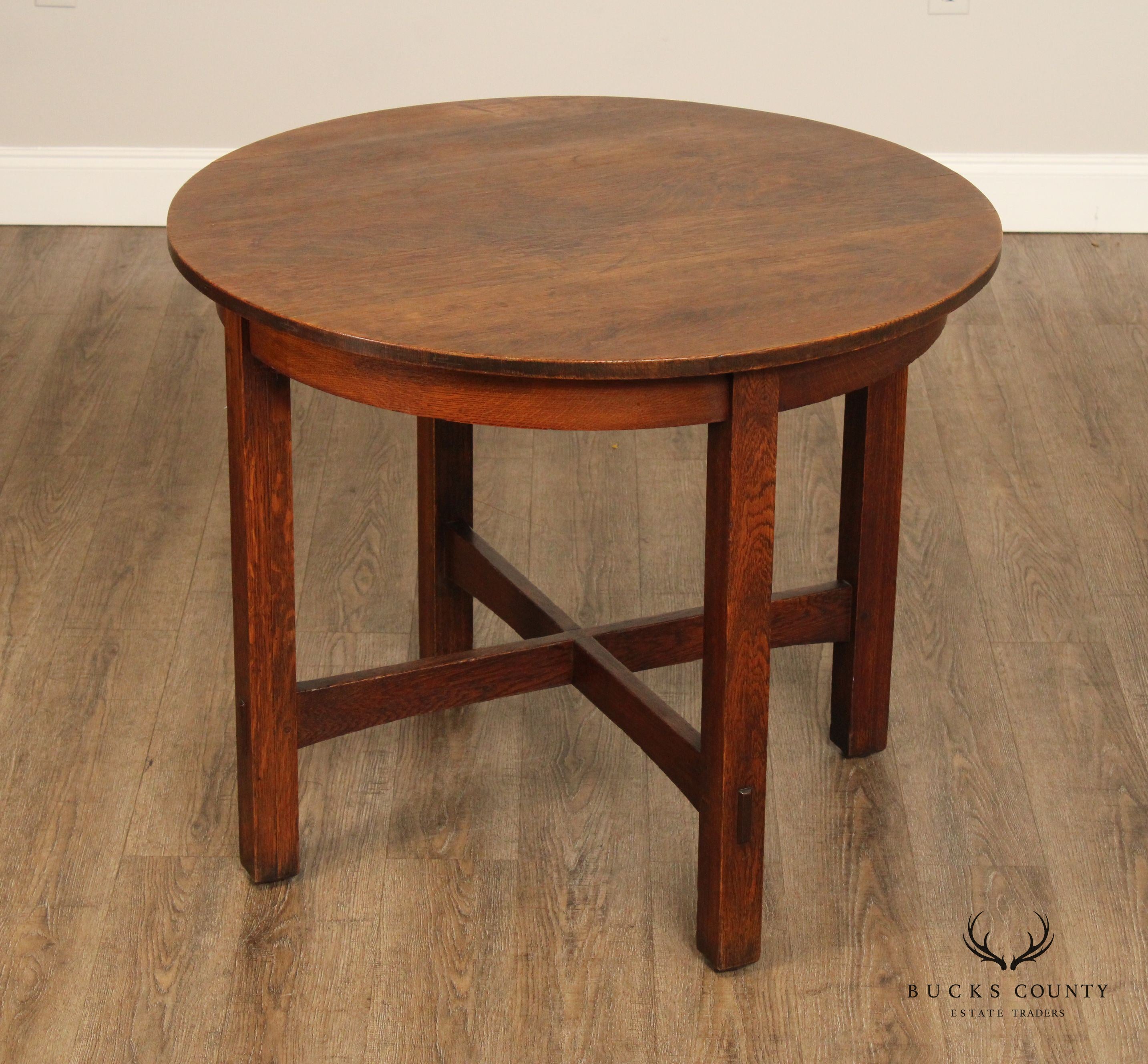 L & J G Stickley Antique Mission Oak Lamp Table