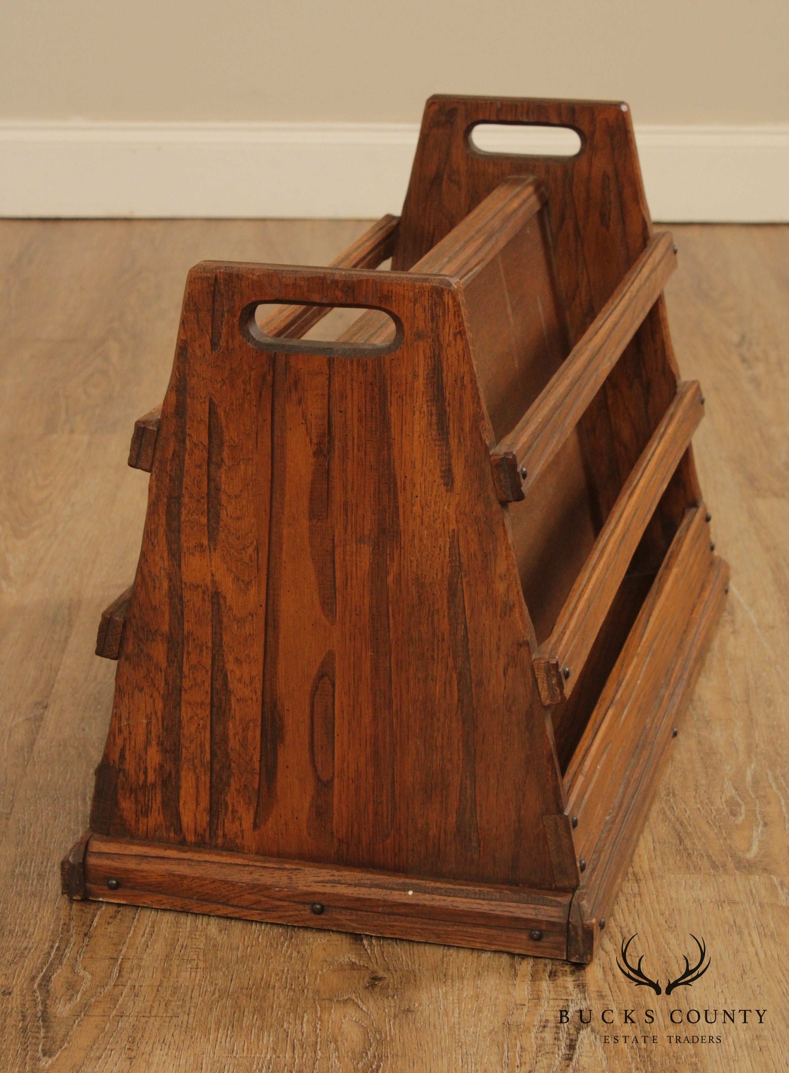 Brandt Ranch Oak Vintage Magazine Stand