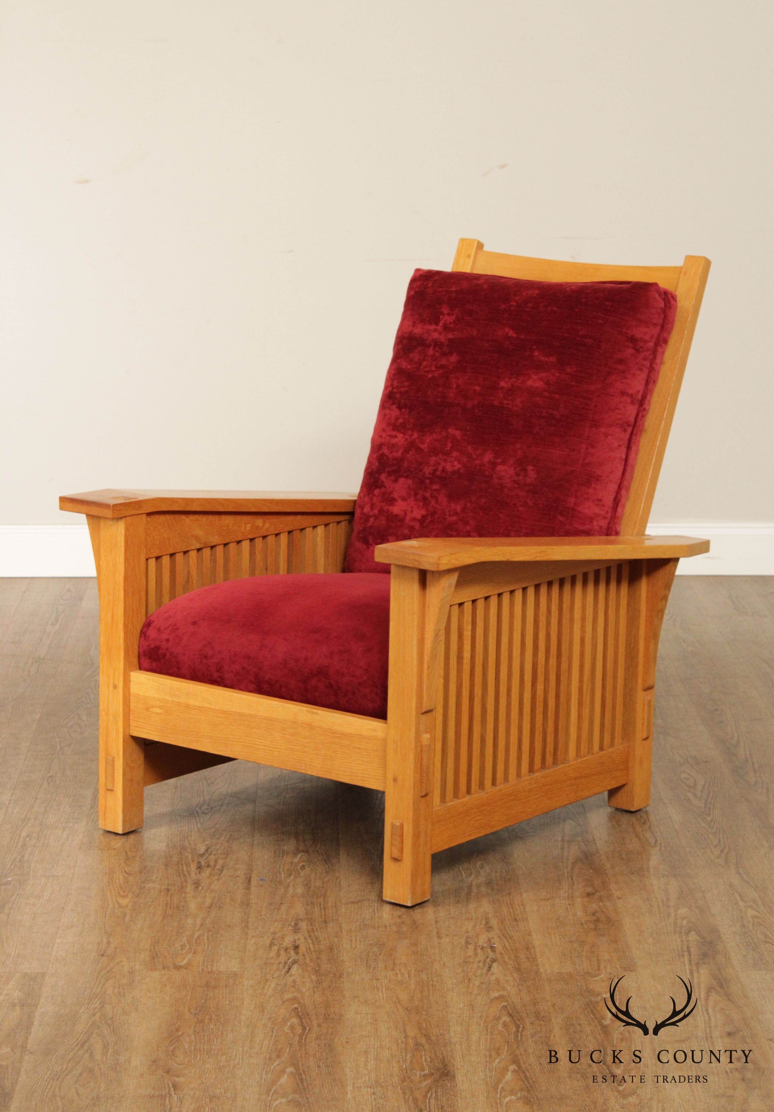 Stickley Mission Collection Natural Oak Morris Chair