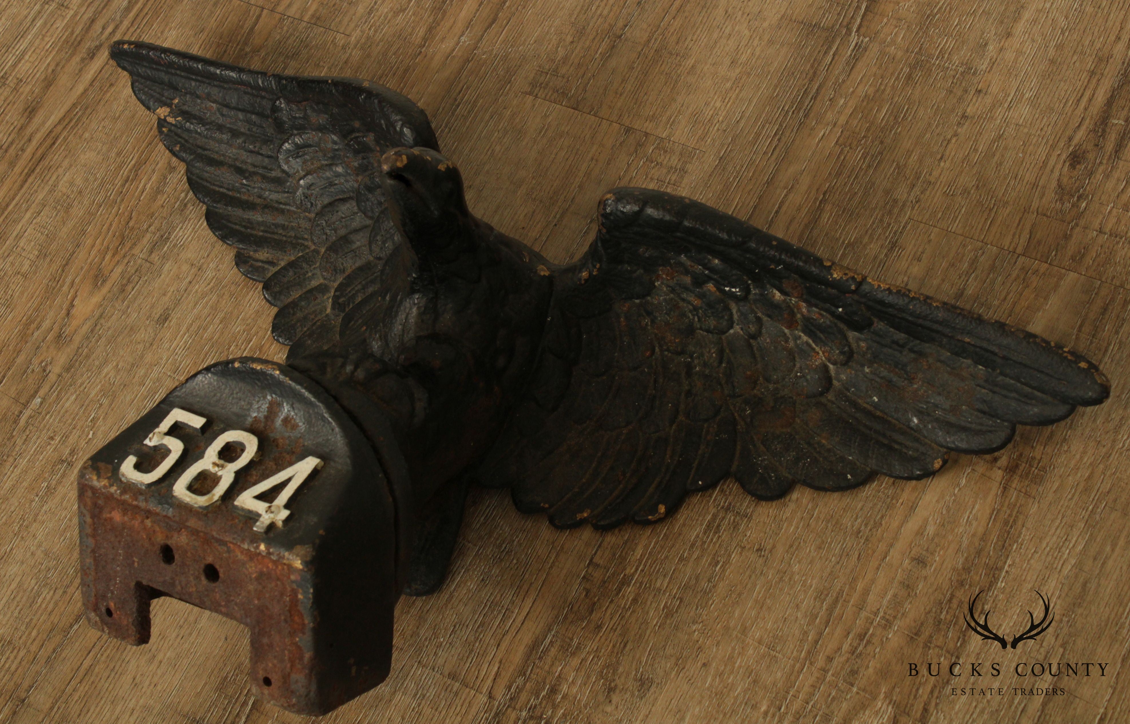 Antique Cast Iron Pilot House Winged Eagle
