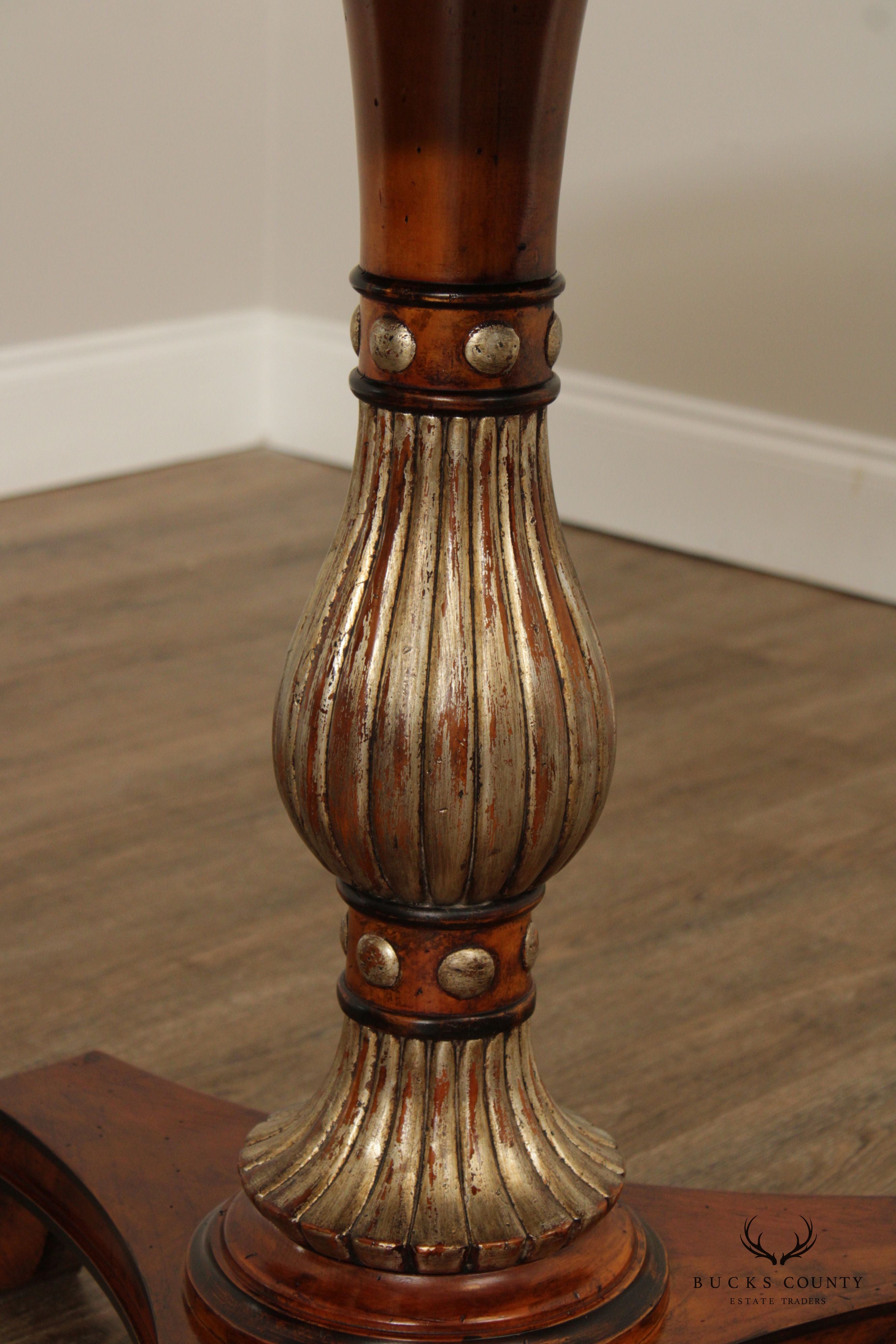 William IV Style Round Top Oyster Wood Tea Table