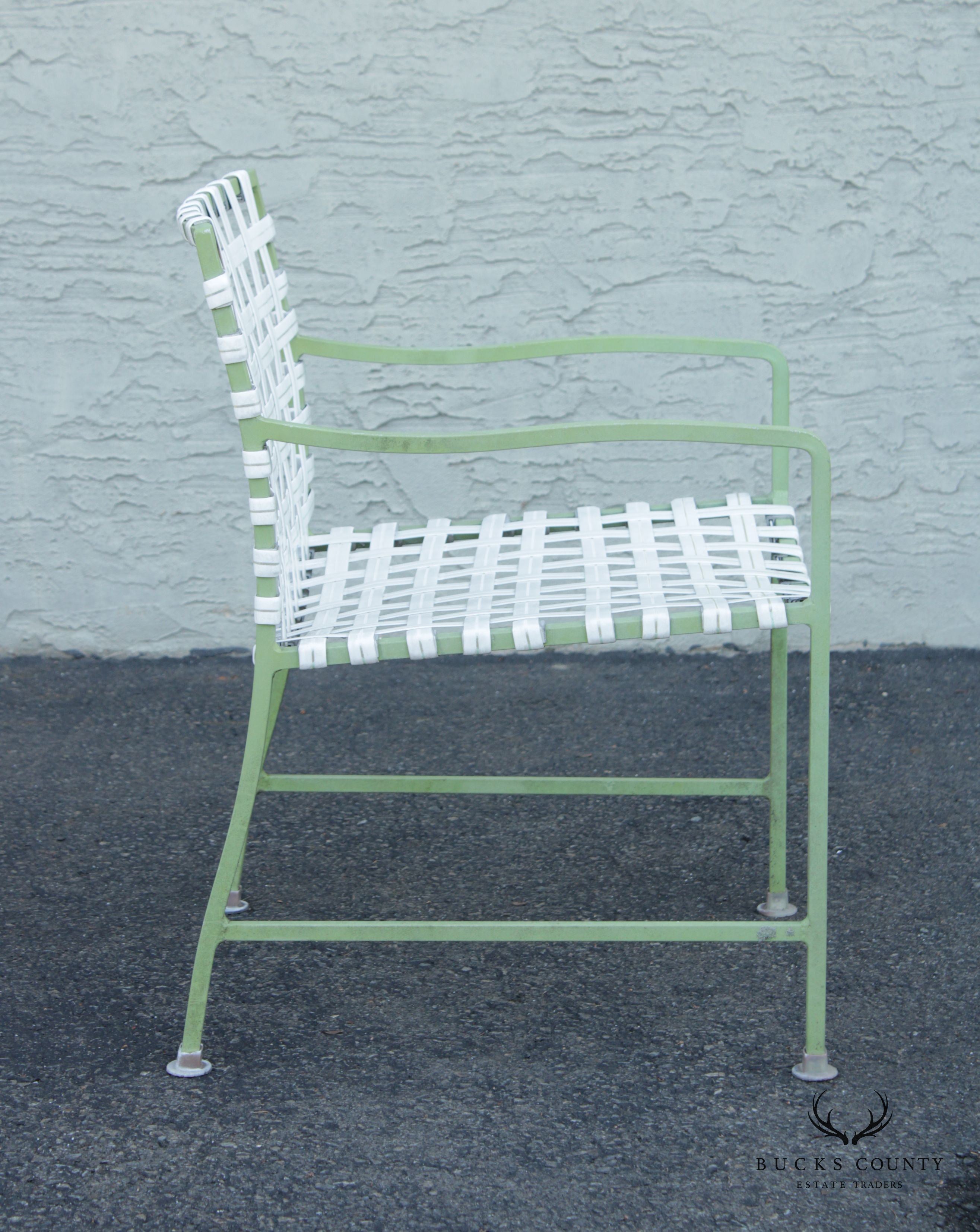 Vintage Five-Piece Aluminum Patio Table and Chairs