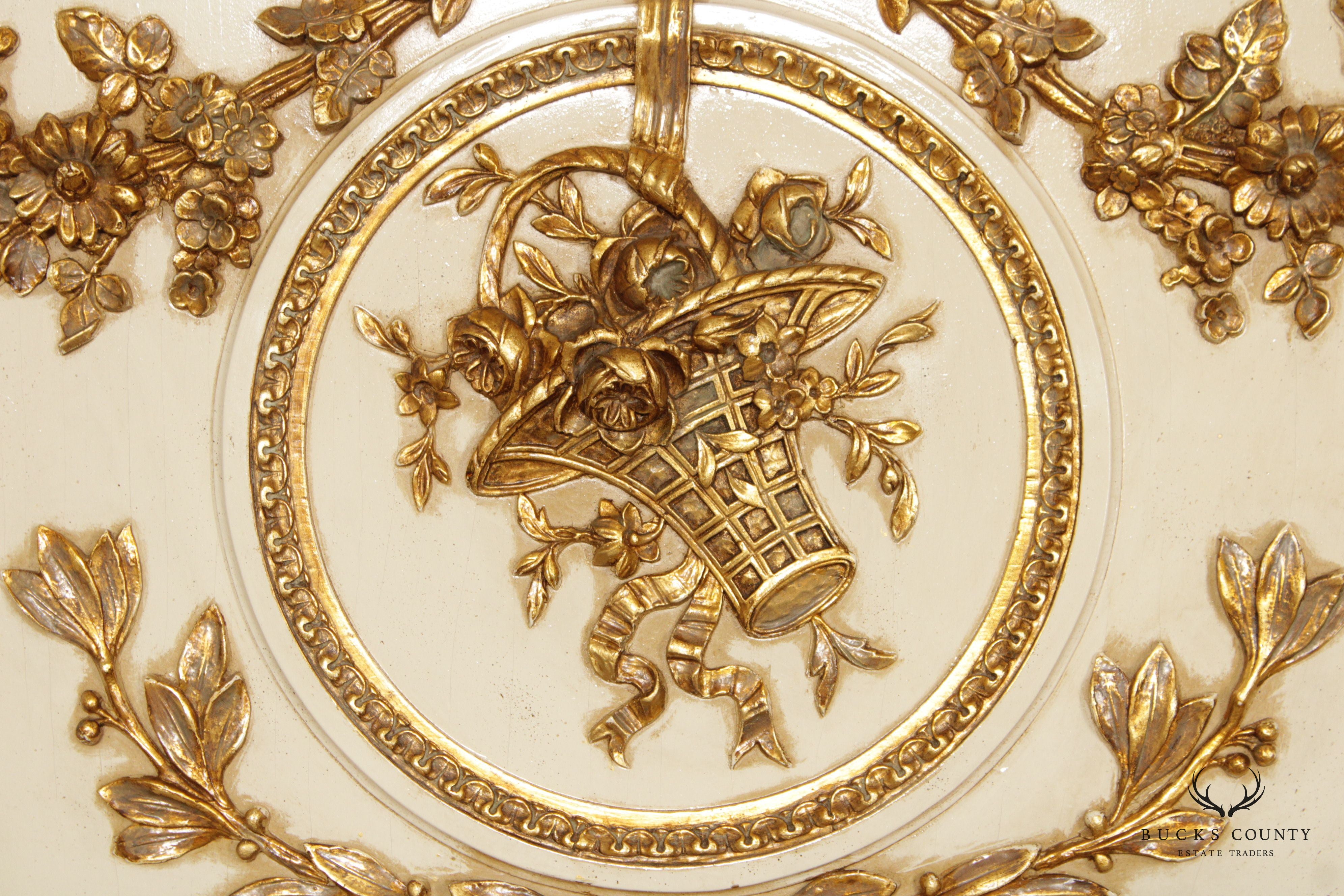 Friedman Brothers French Louis XVI Style Partial Gilt Trumeau Mirror