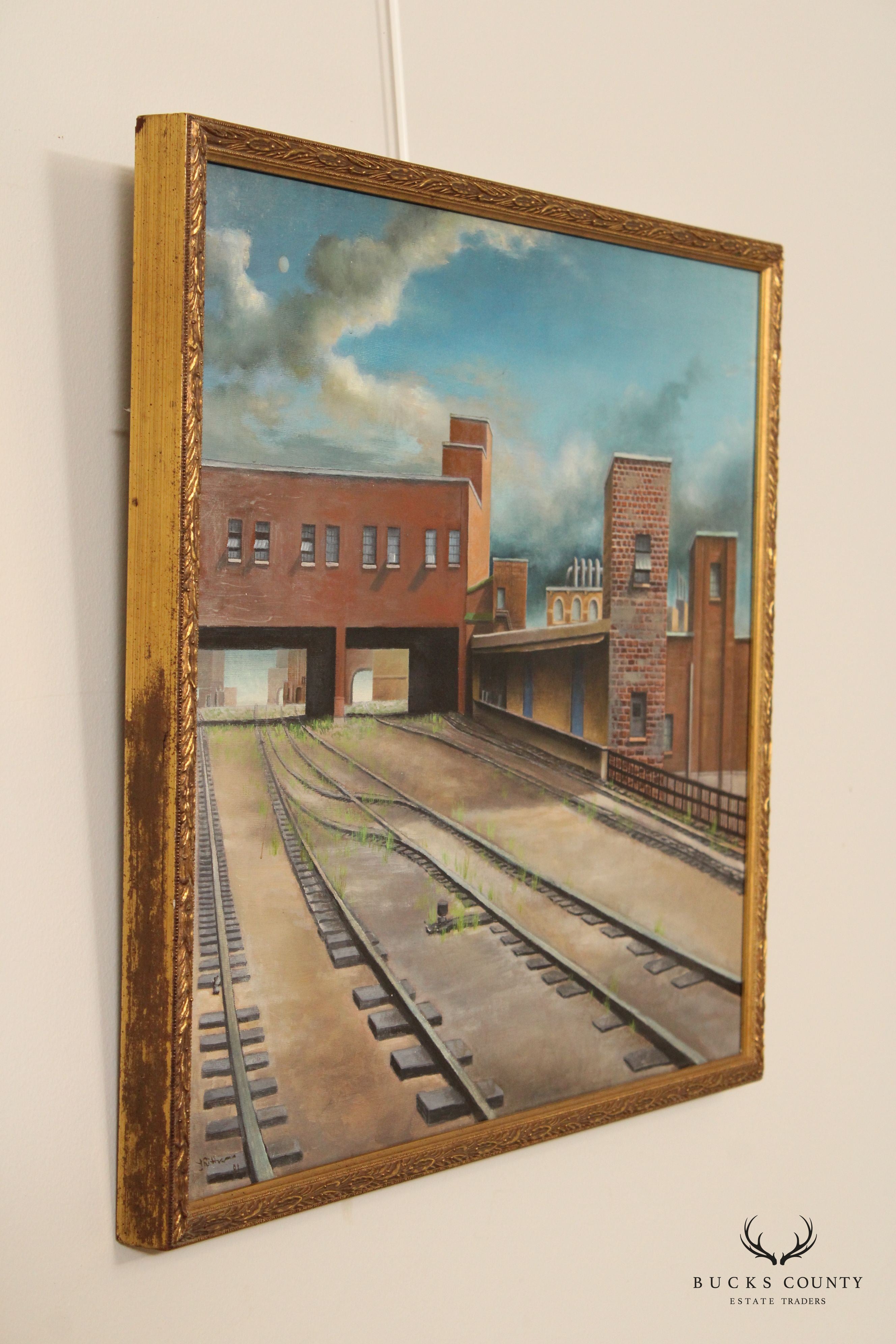 Jans Rithamer 'Depot' Original Oil Painting on Canvas