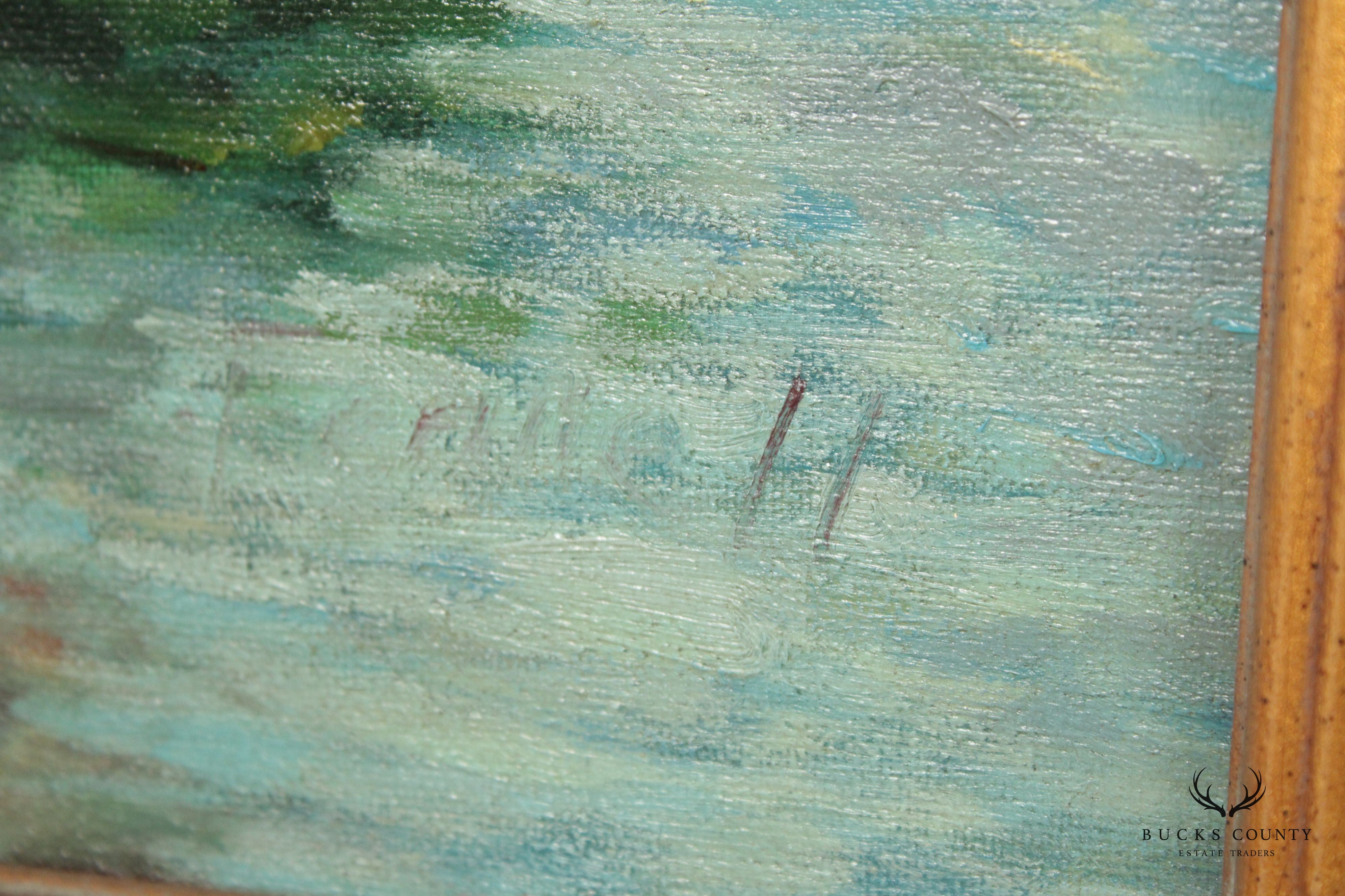 20th C. Italian Venetian Scene Original Oil Paining, Signed
