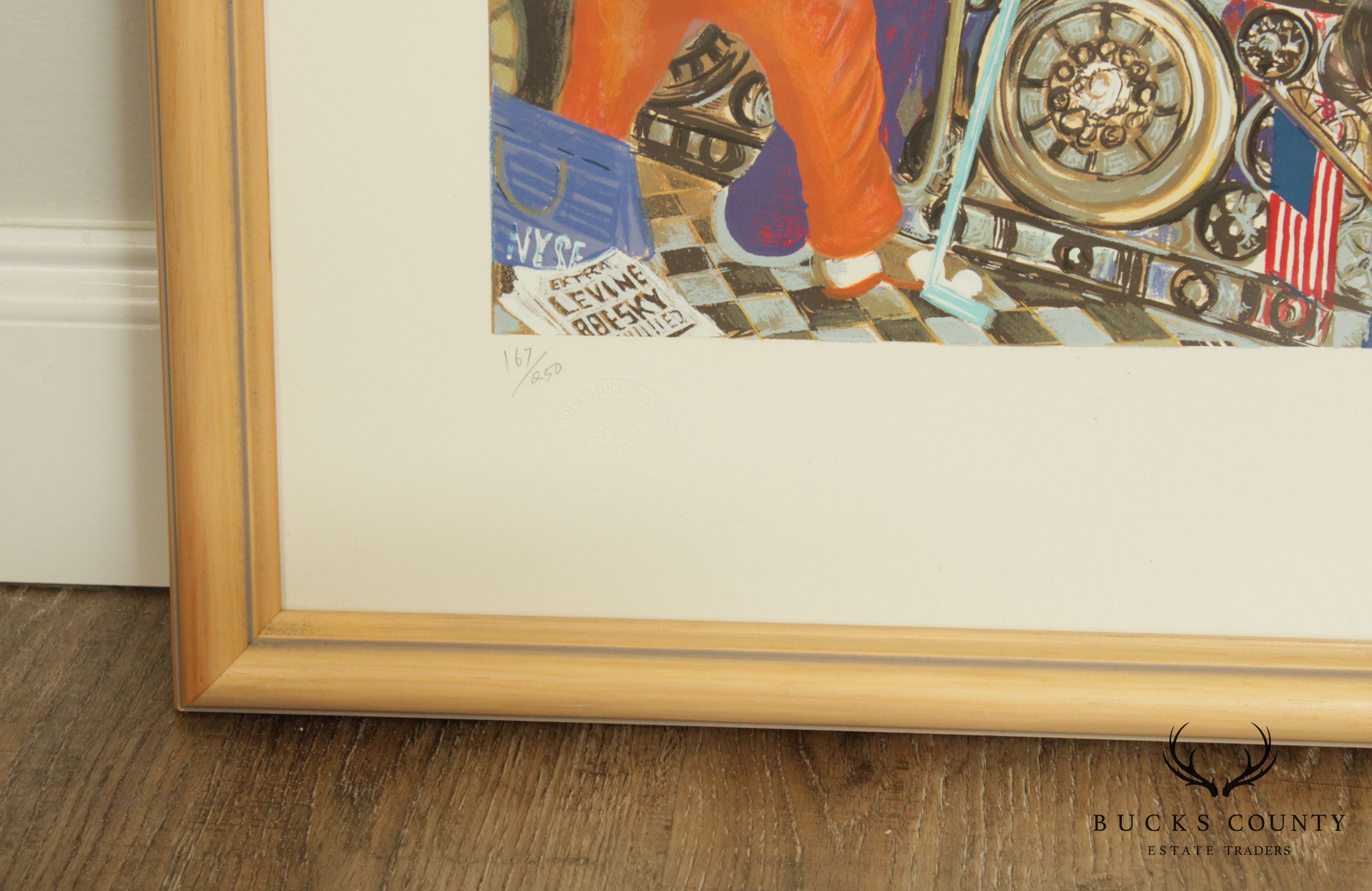 Robert Cenedella, "2001-A Stock Odyssey" Serigraph