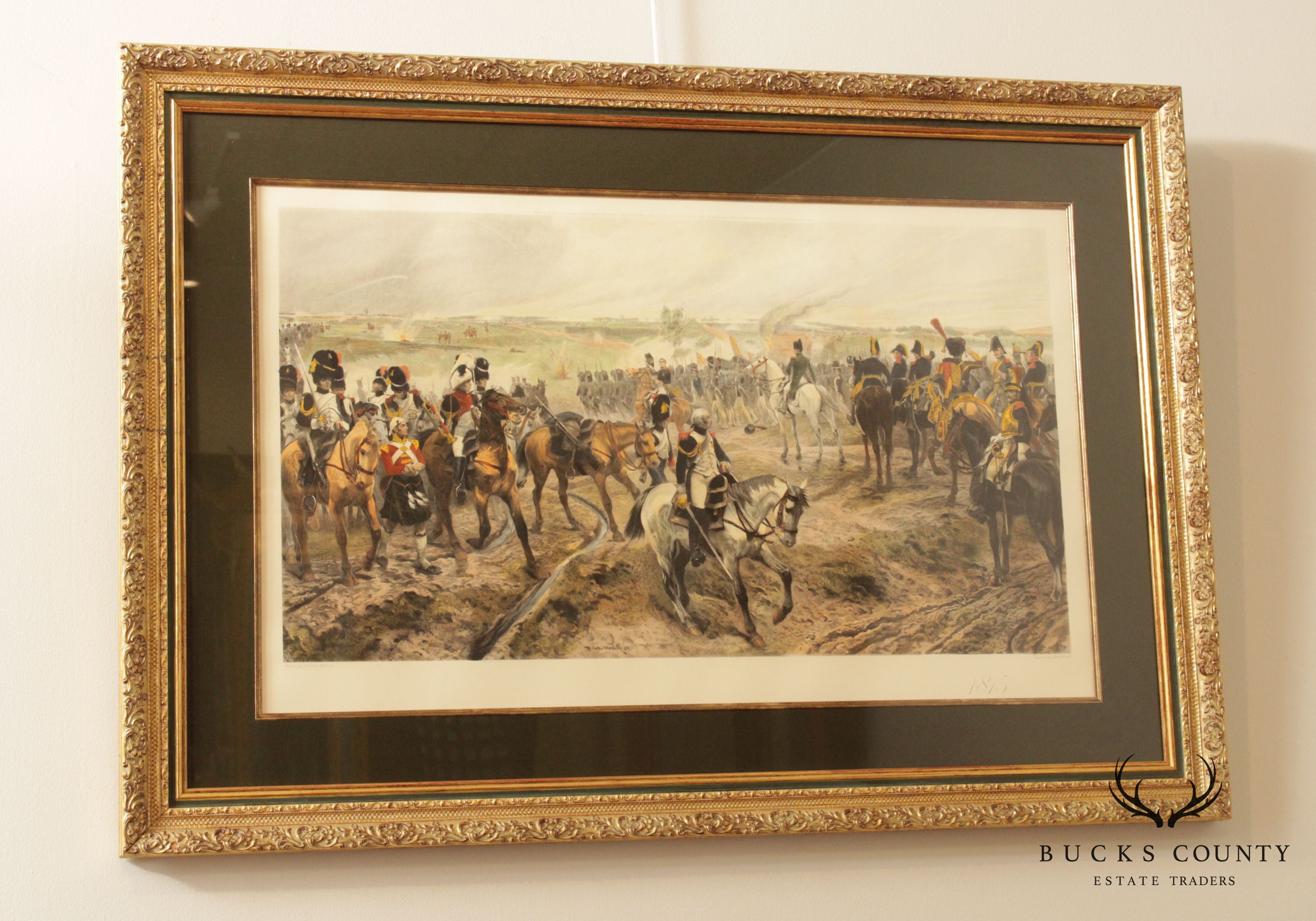 Vintage Engraving After Richard Canton Woodville, 'Napoleons Old Guard 1815'