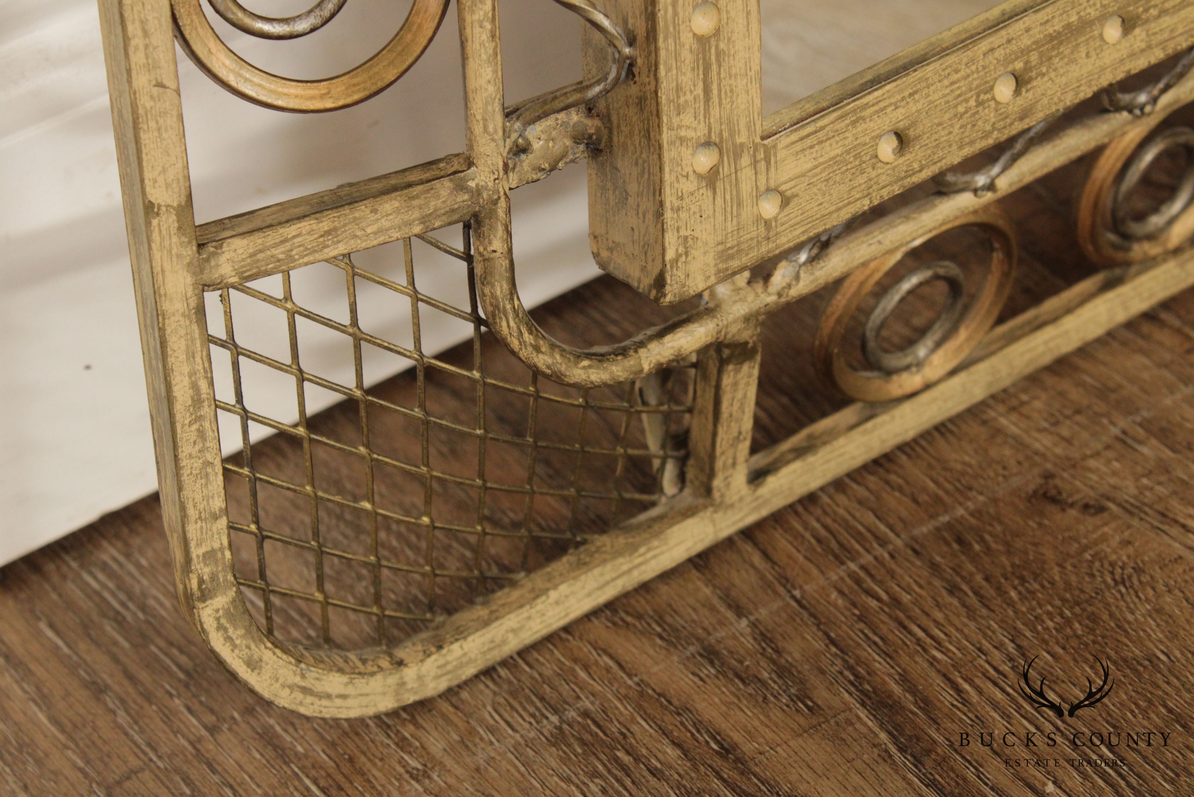 Contemporary Gold Metalwork Wall Mirror