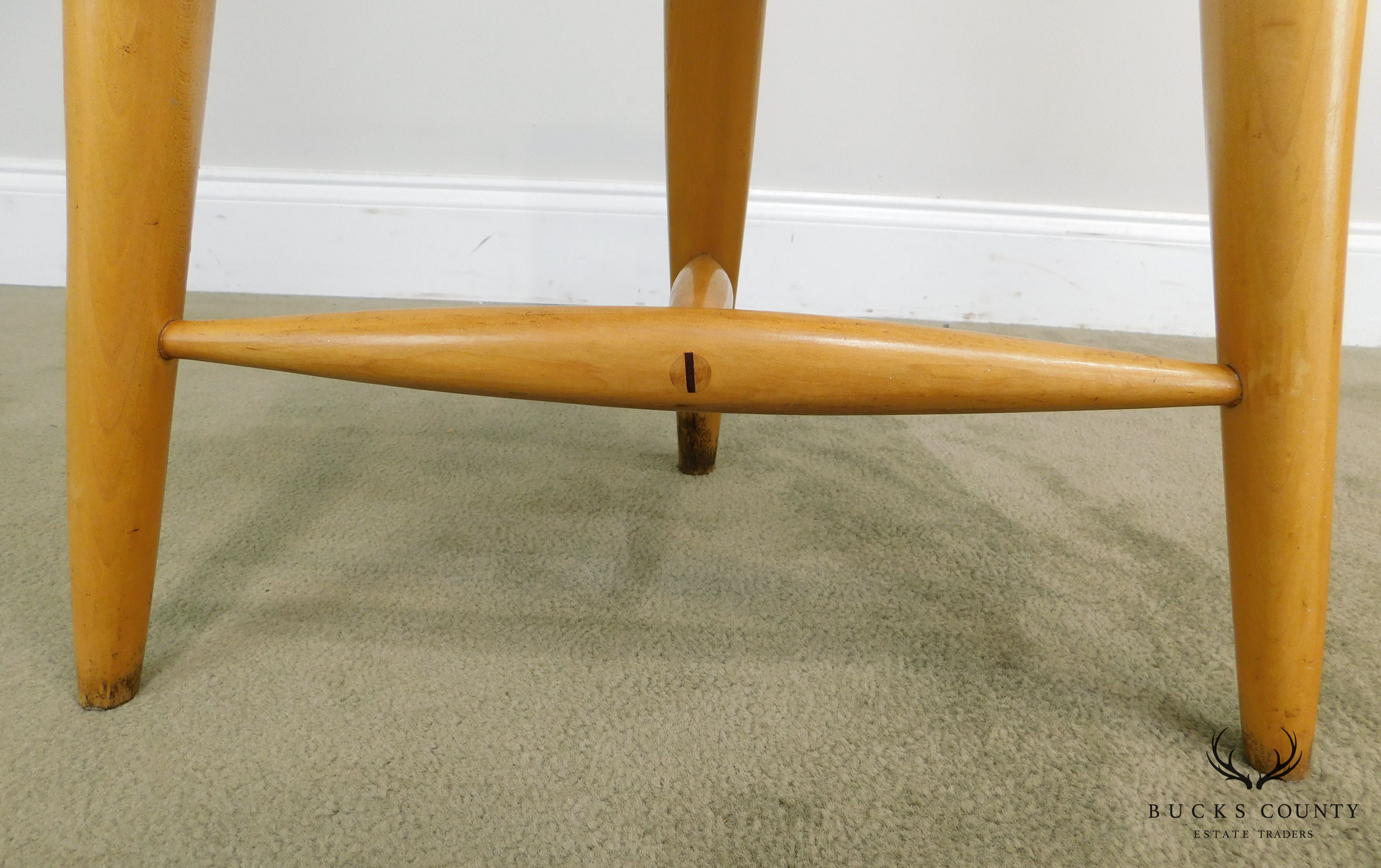 'W.B' Mid Century Modern Birch Wood Set of 4 'Birthing-Chair' Inspired Chairs