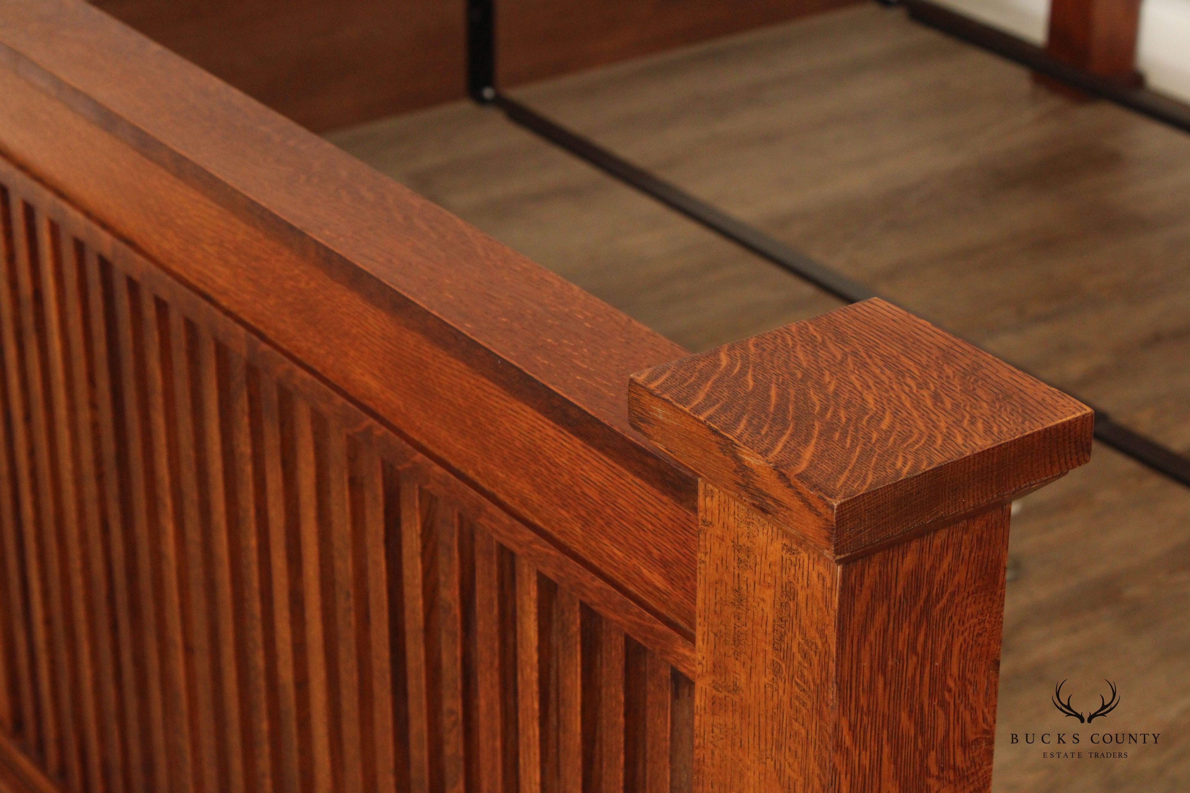 Stickley Mission Collection King Size Oak Prairie Bed
