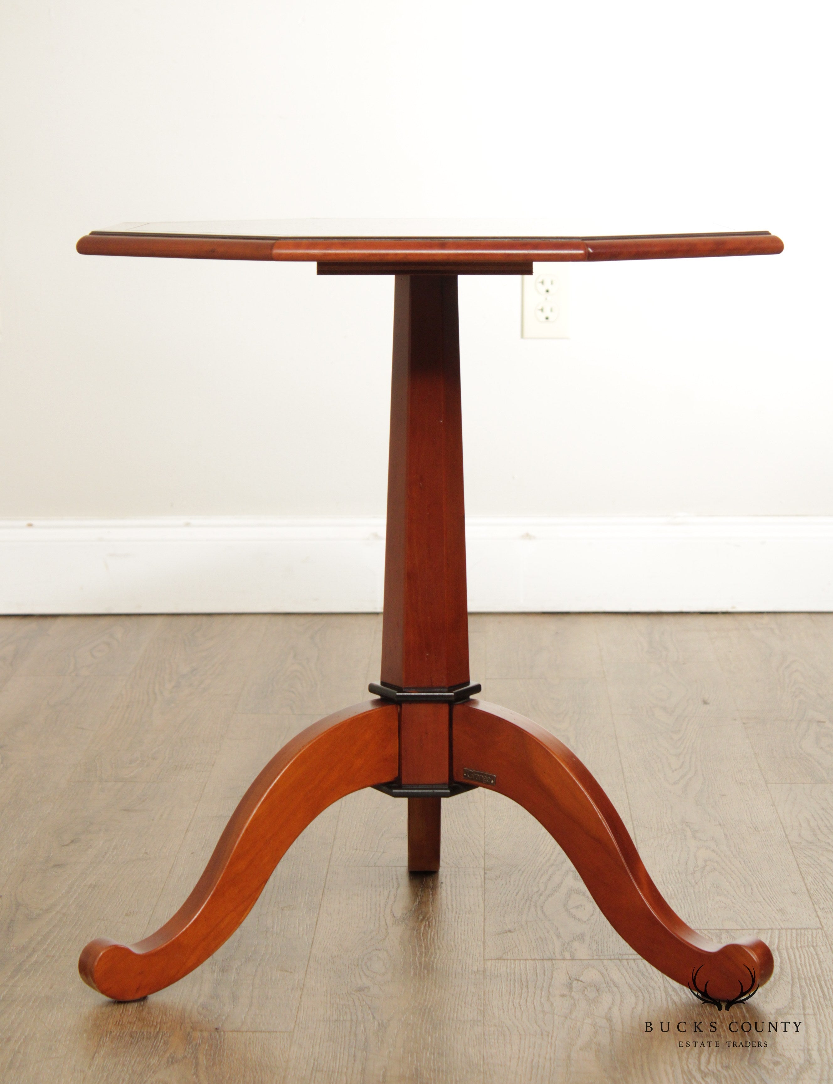 Grange French Inlaid Cherry Octagon Top Side Table