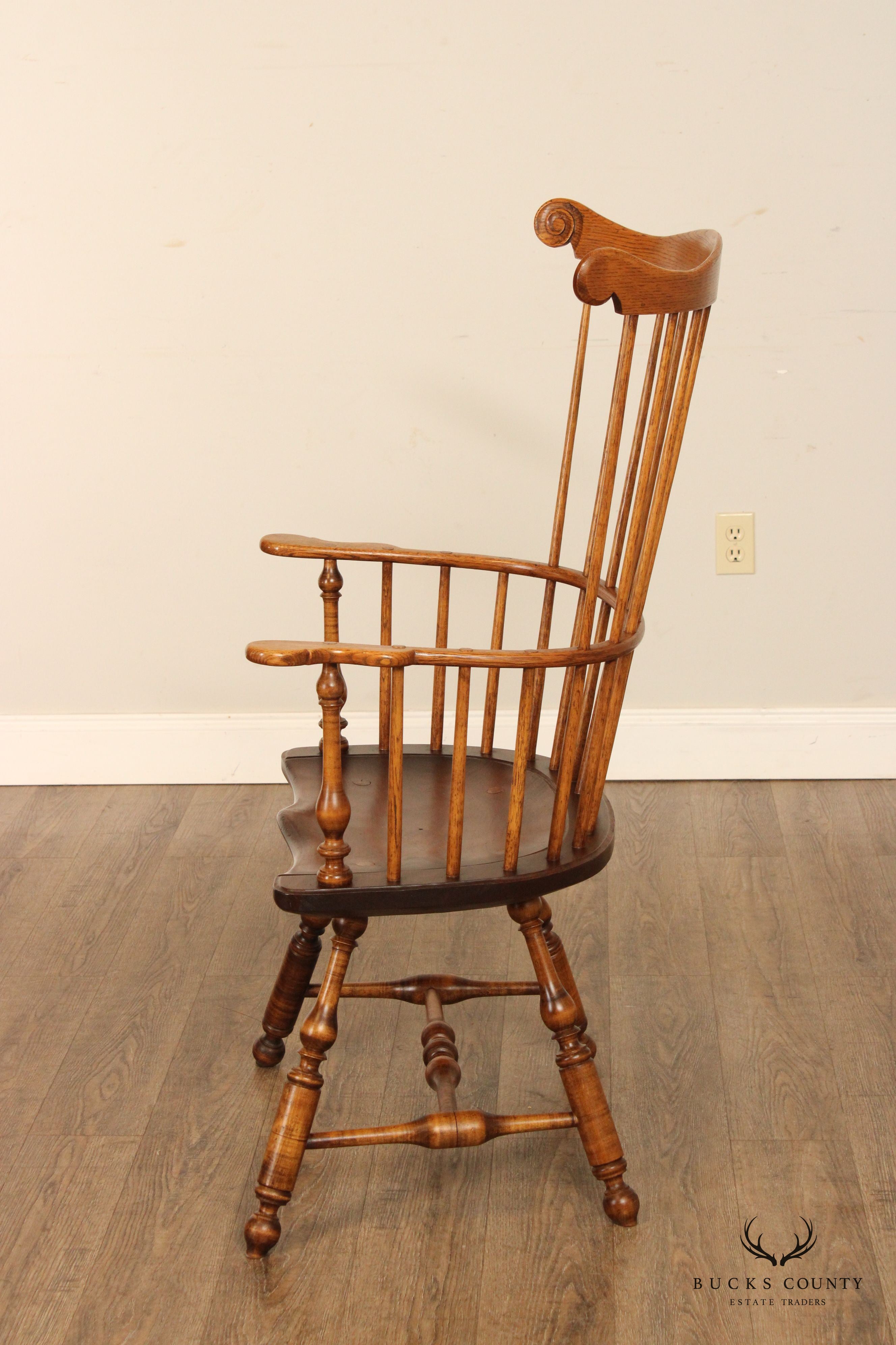 Custom Crafted Philadelphia Windsor Comb Back Windsor Armchair