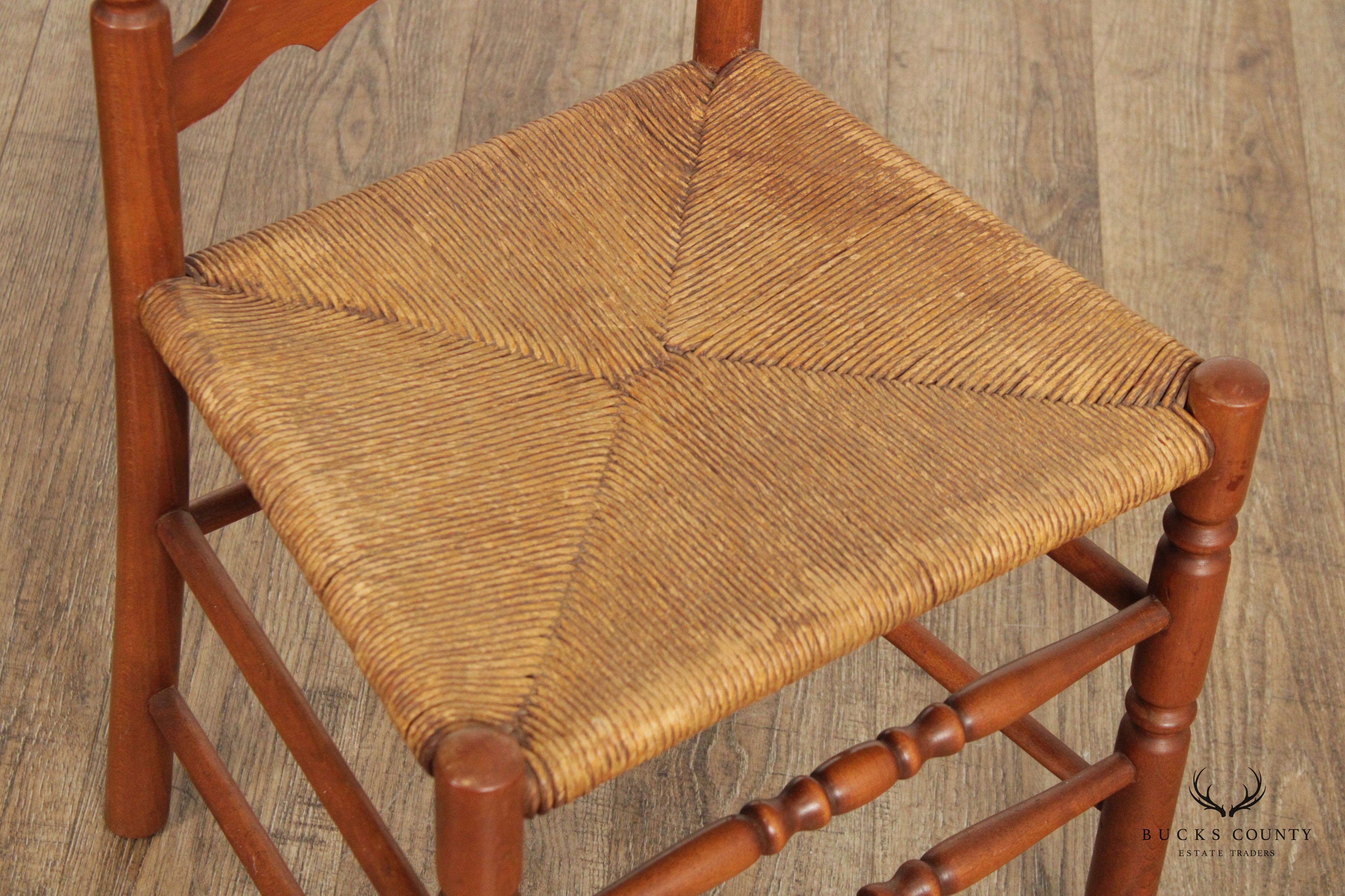 Tell City Vintage Rush Seat Ladderback Dining Chair