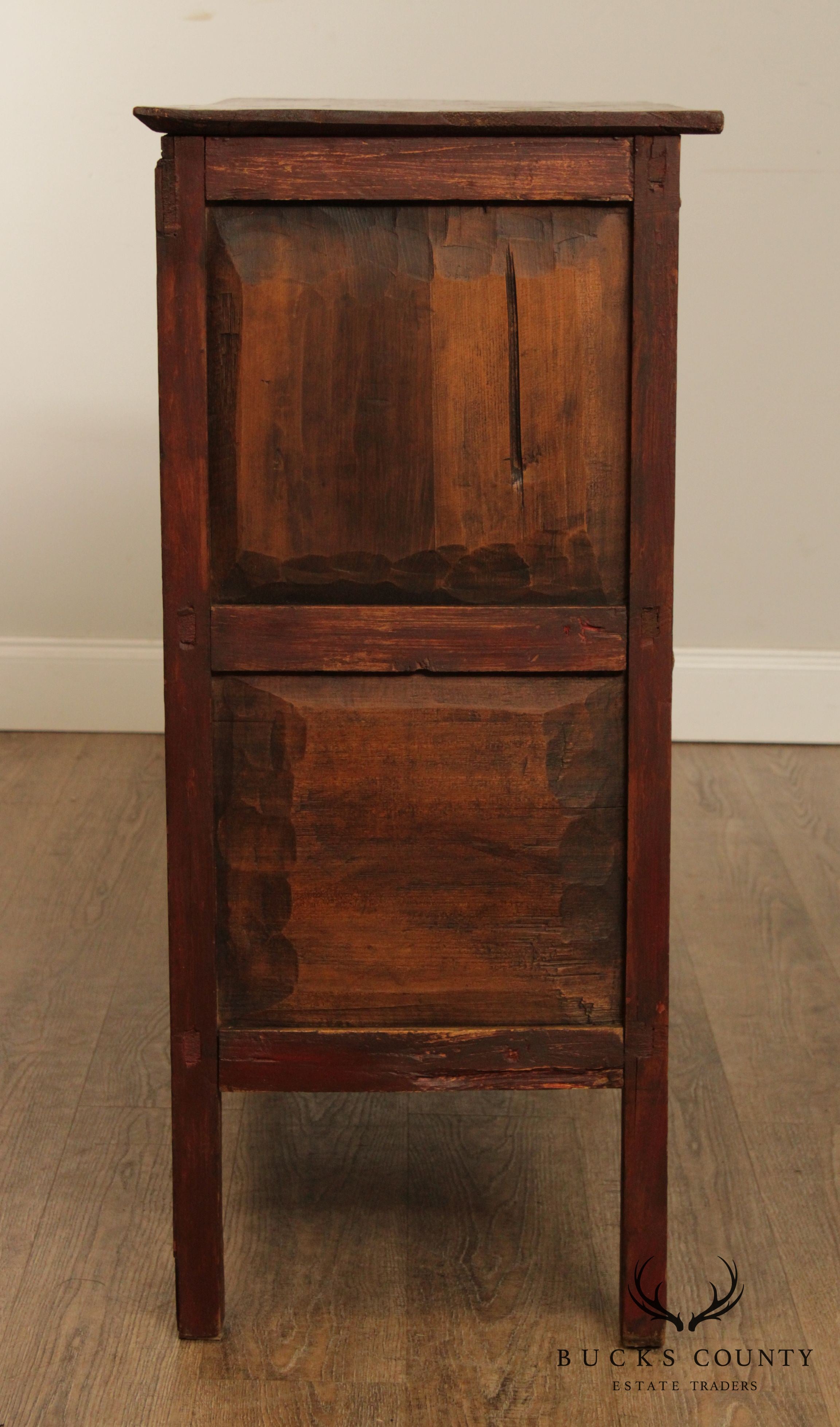 Antique 19th Century Tibetan Hand Painted Cabinet