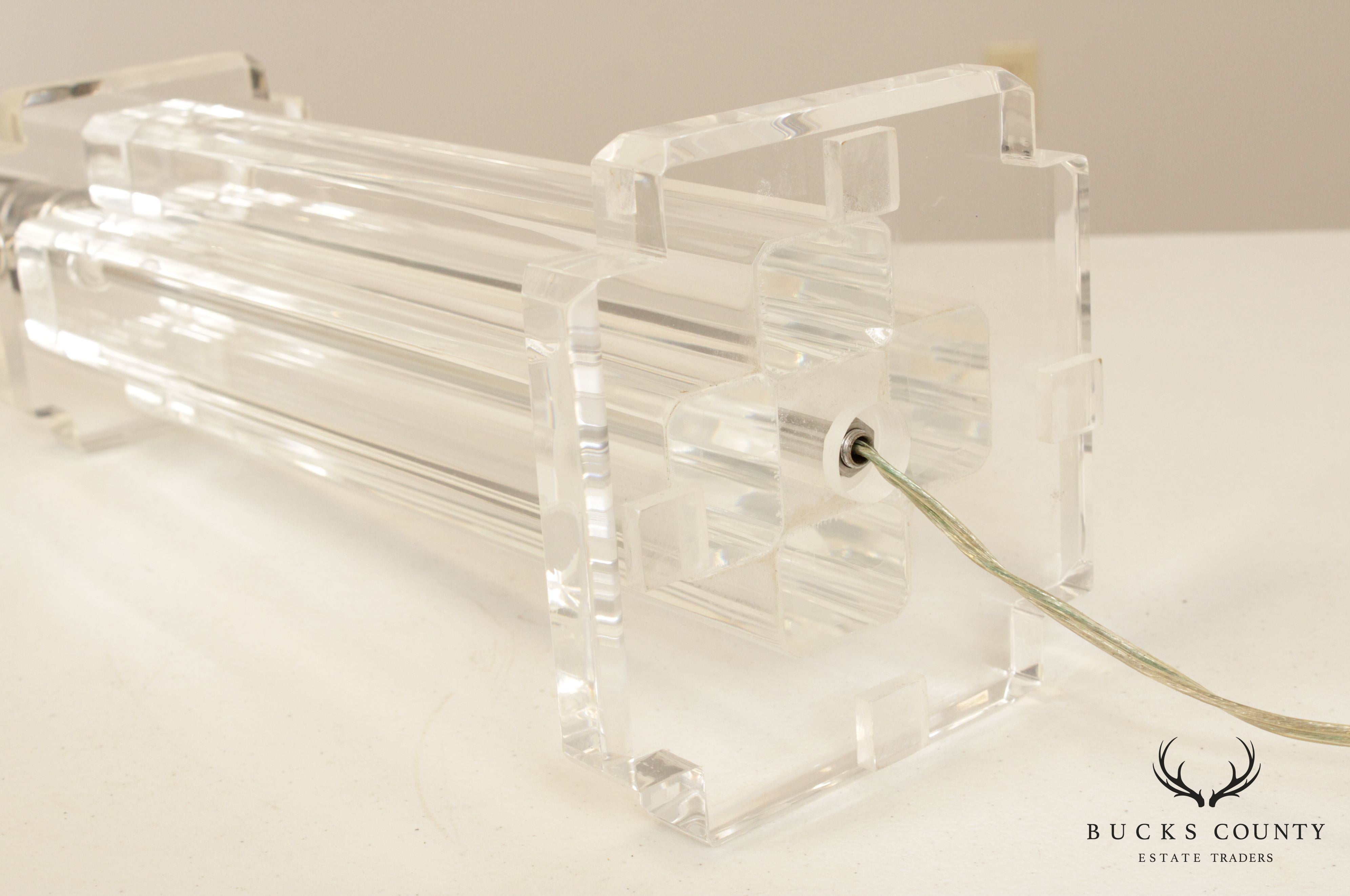 Clearlite by Bauer Vintage Acrylic Table Lamp