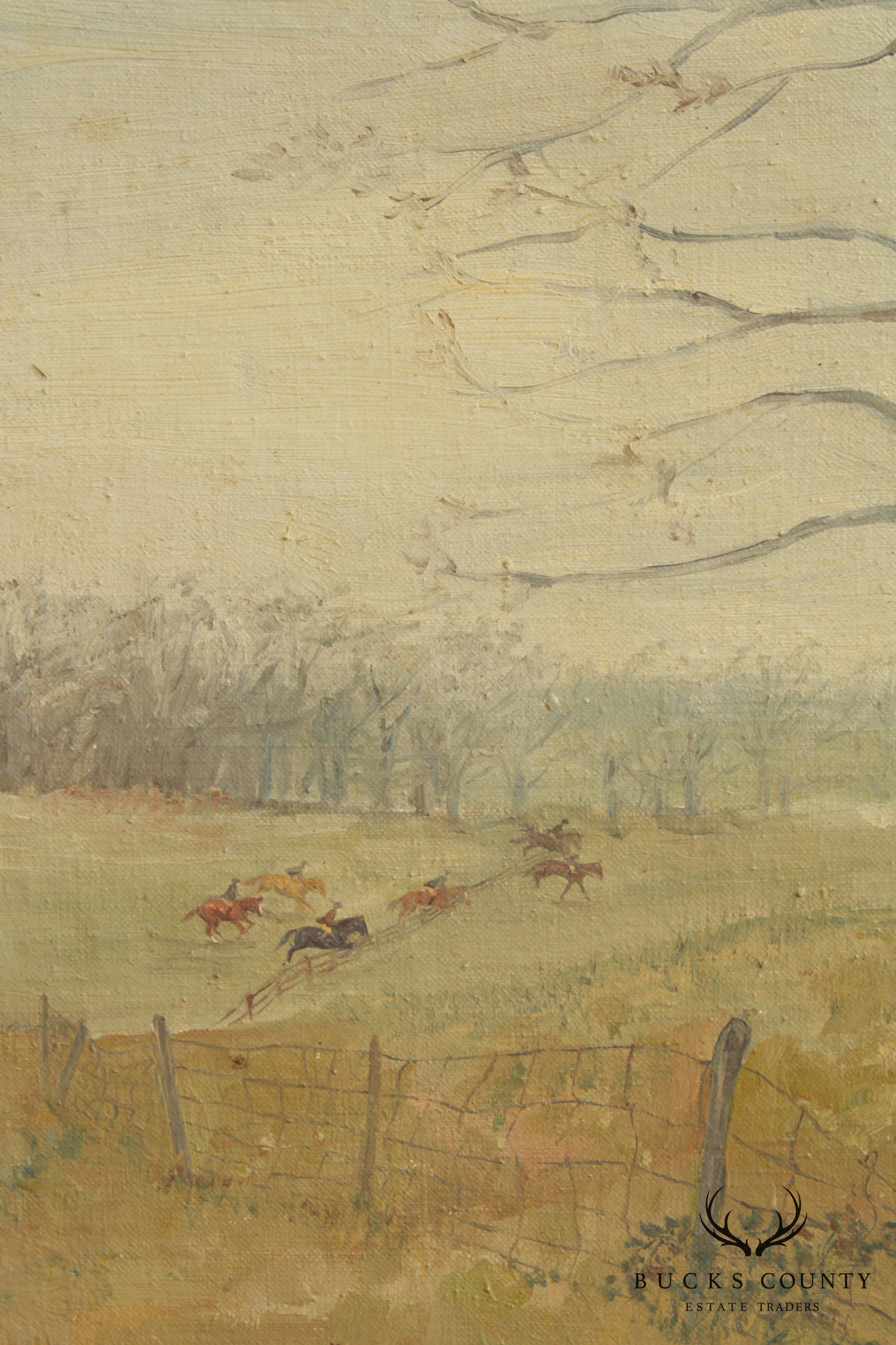 Erlene J. Nelson Vintage Pasture Landscape Painting
