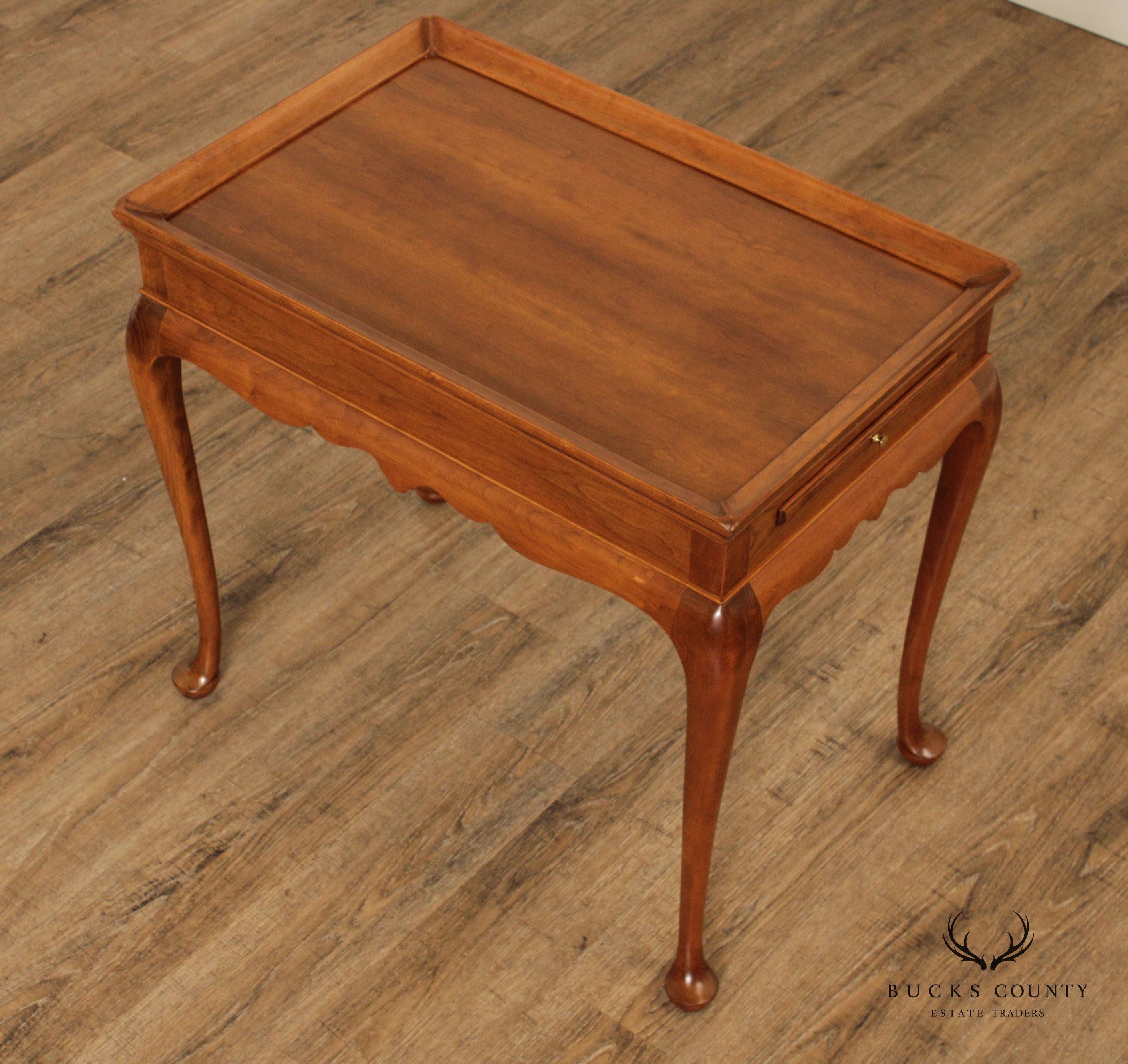 Stickley Queen Anne Style Cherry Tea Table