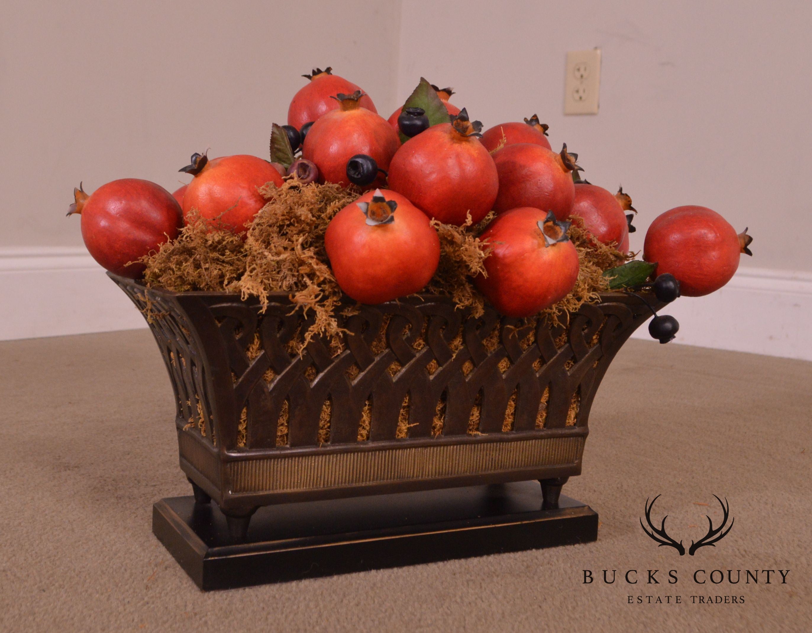 Decorative Pomegranate Basket Centerpiece