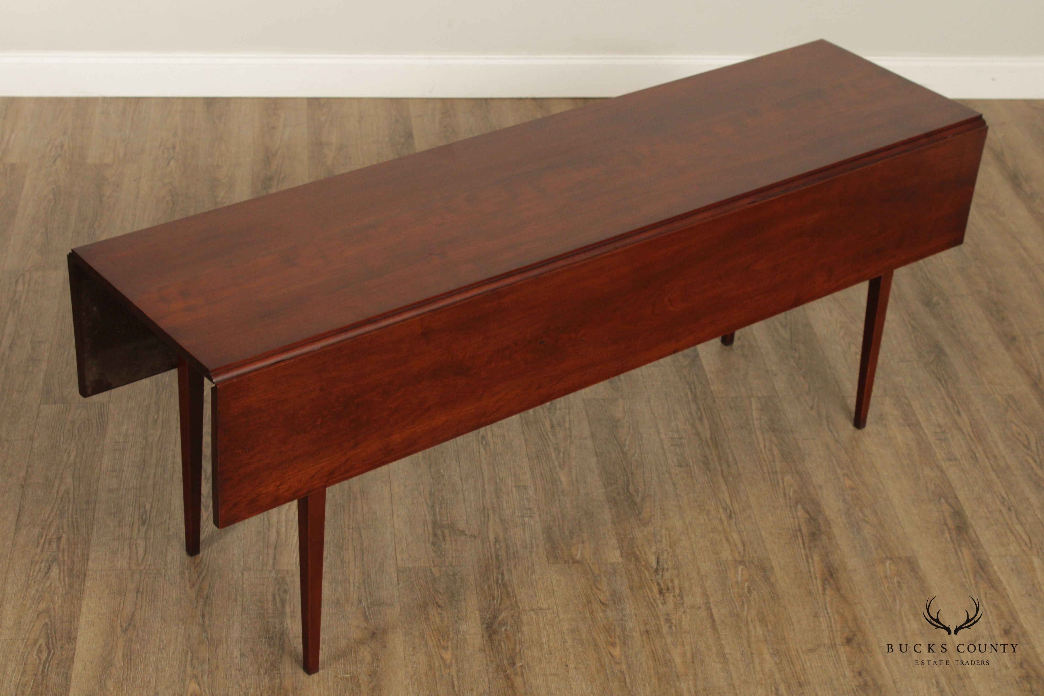 Eldred Wheeler Early American Style Cherry Drop-Leaf Harvest Dining Table
