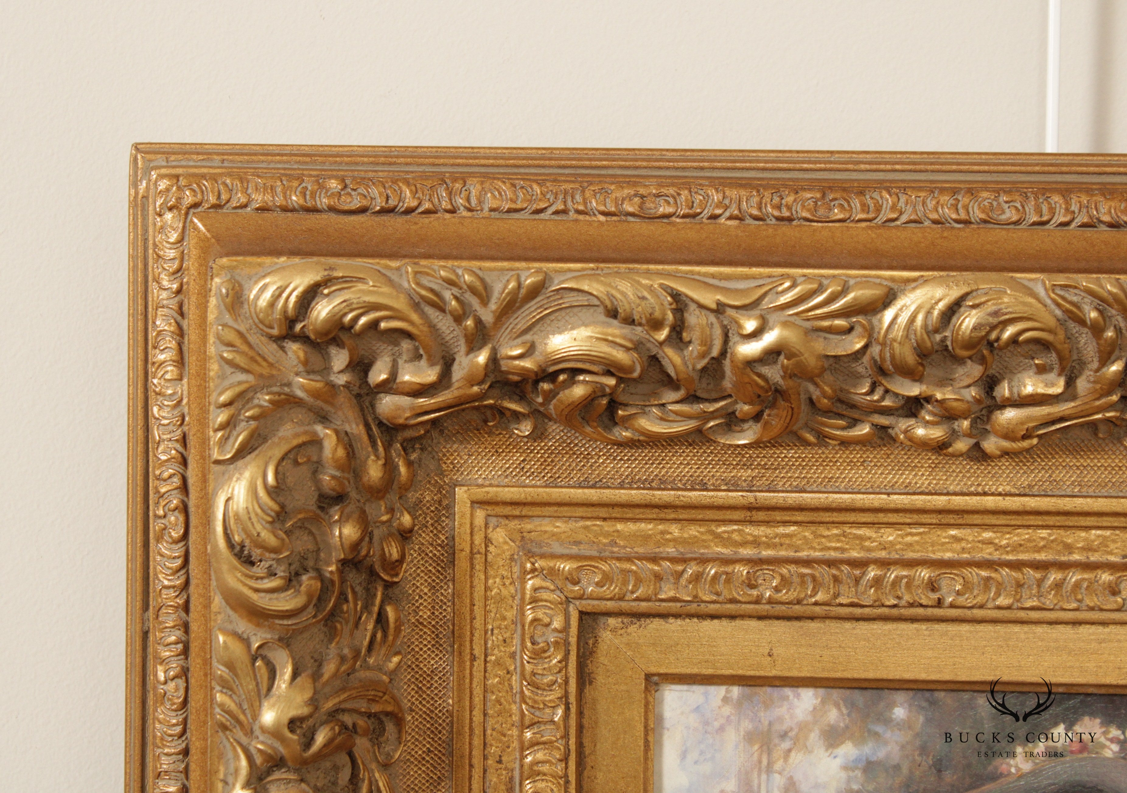 Vintage Framed Victorian Portrait of Two Sisters Fine Art Print, After Robert Edward Morrison