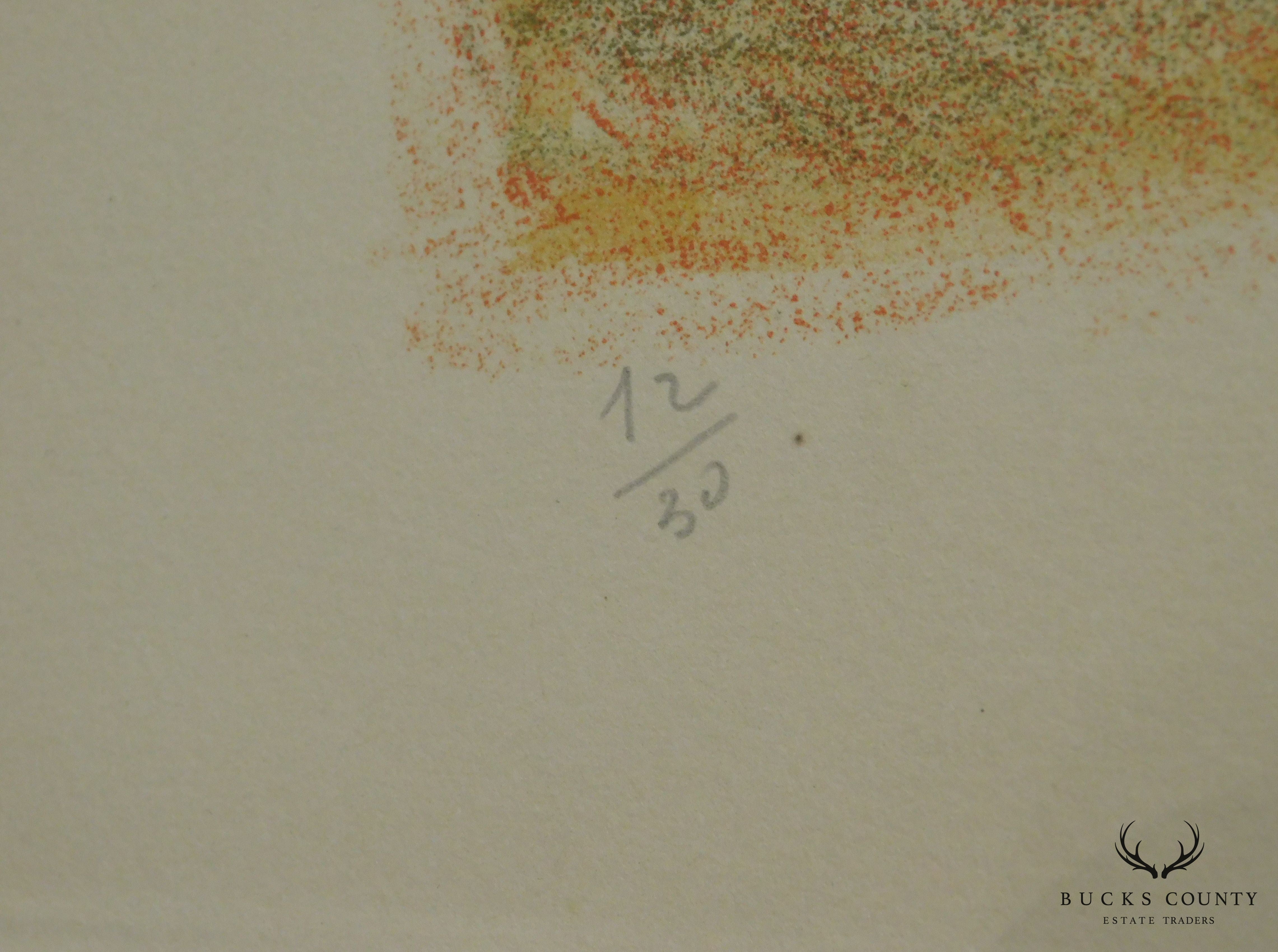 Musicians Trio Original Lithograph Print