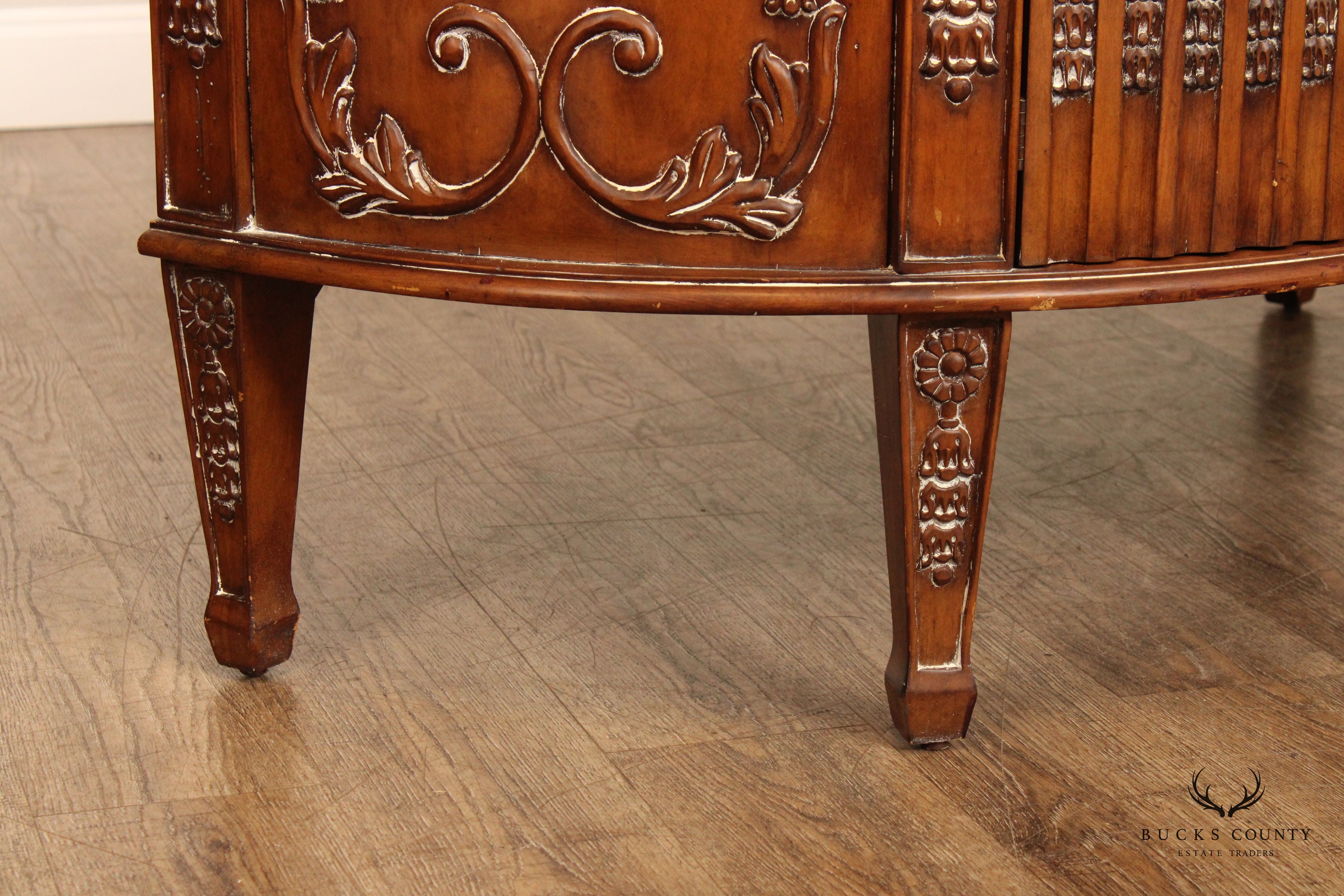 Adam Style Demilune Console Cabinet