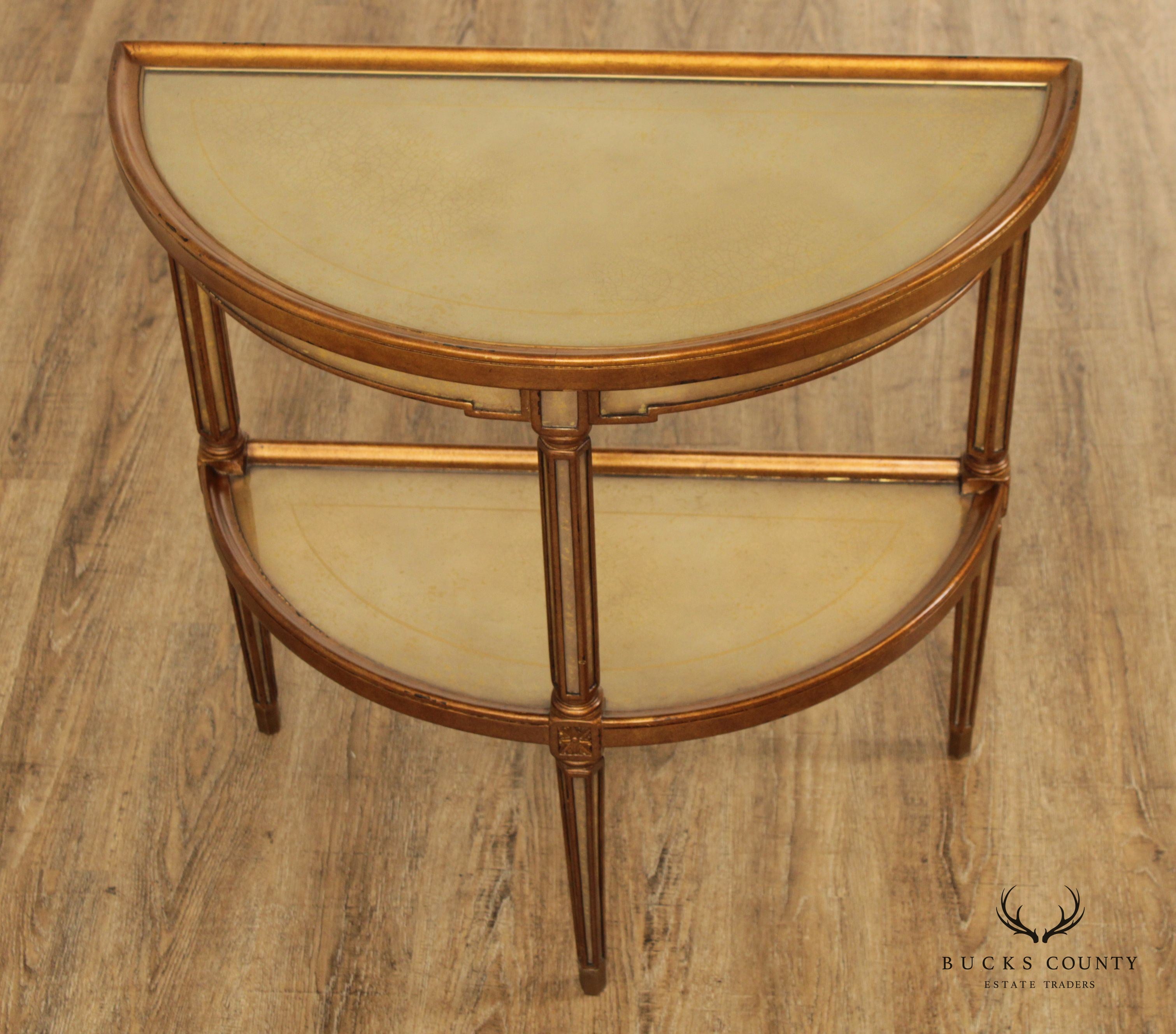 Theodore Alexander Italian Style 'Venetian Waters' Eglomise Console Table