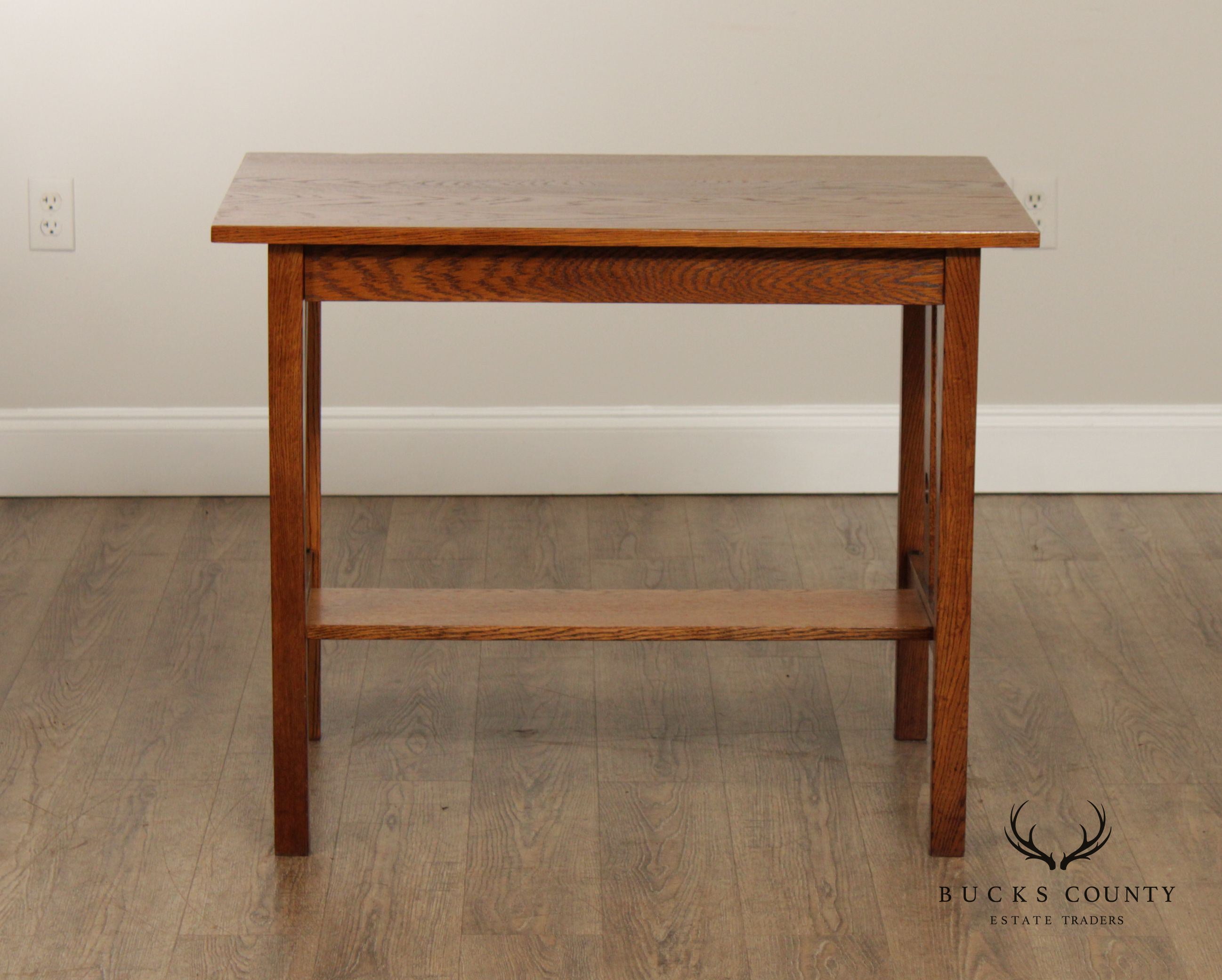 Antique Mission Style Oak Writing Desk