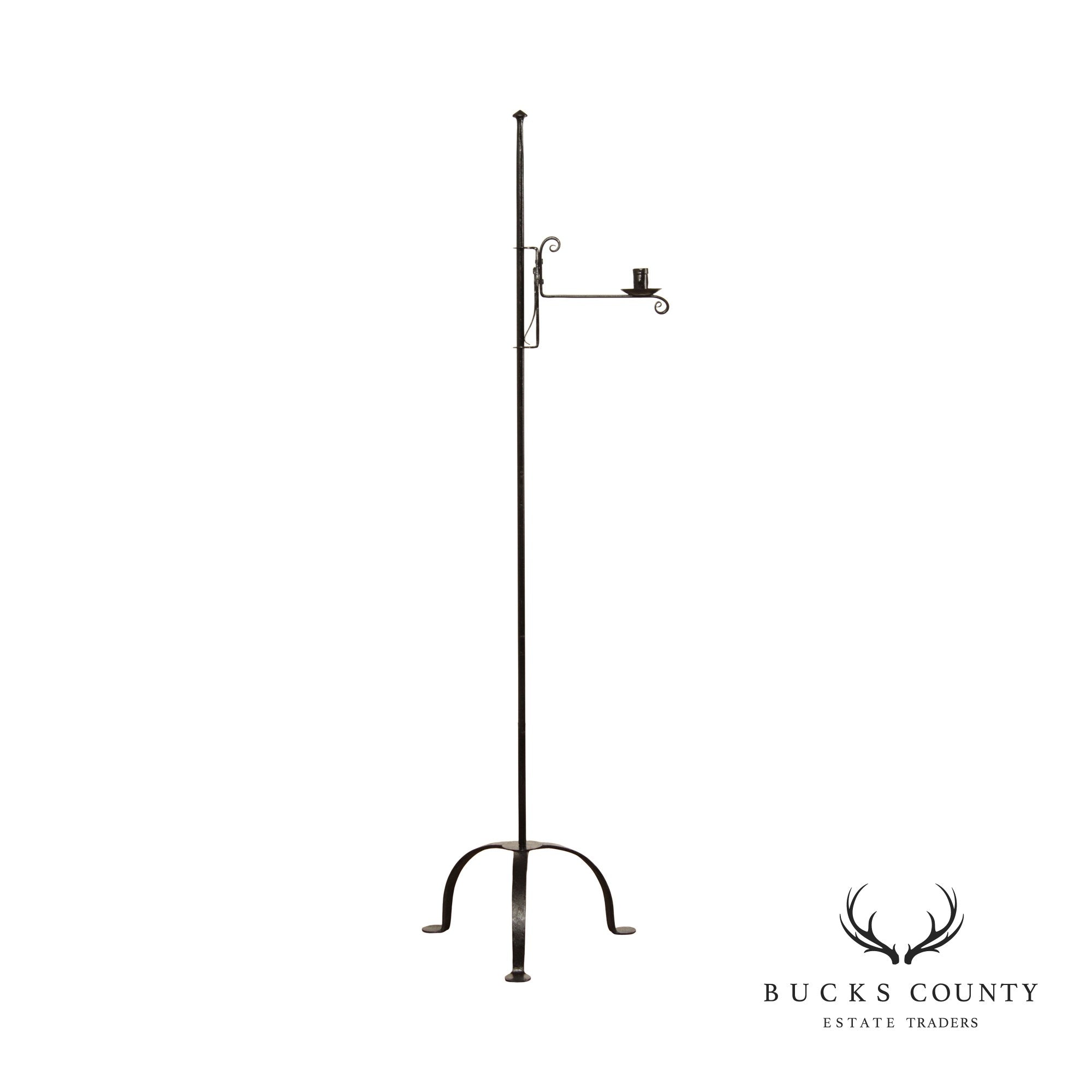 Hand Wrought Iron Adjustable Candle Stand