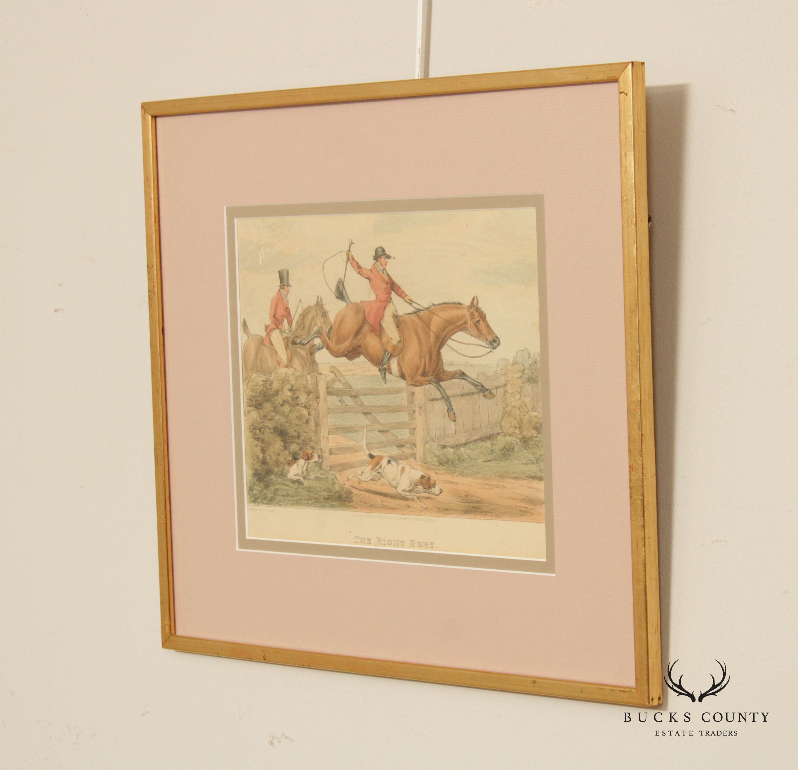 Antique English Aquatint 'The Right Sort', after Henry Thomas Alken