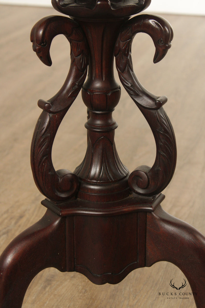Antique Edwardian Mahogany Pedestal Side Table