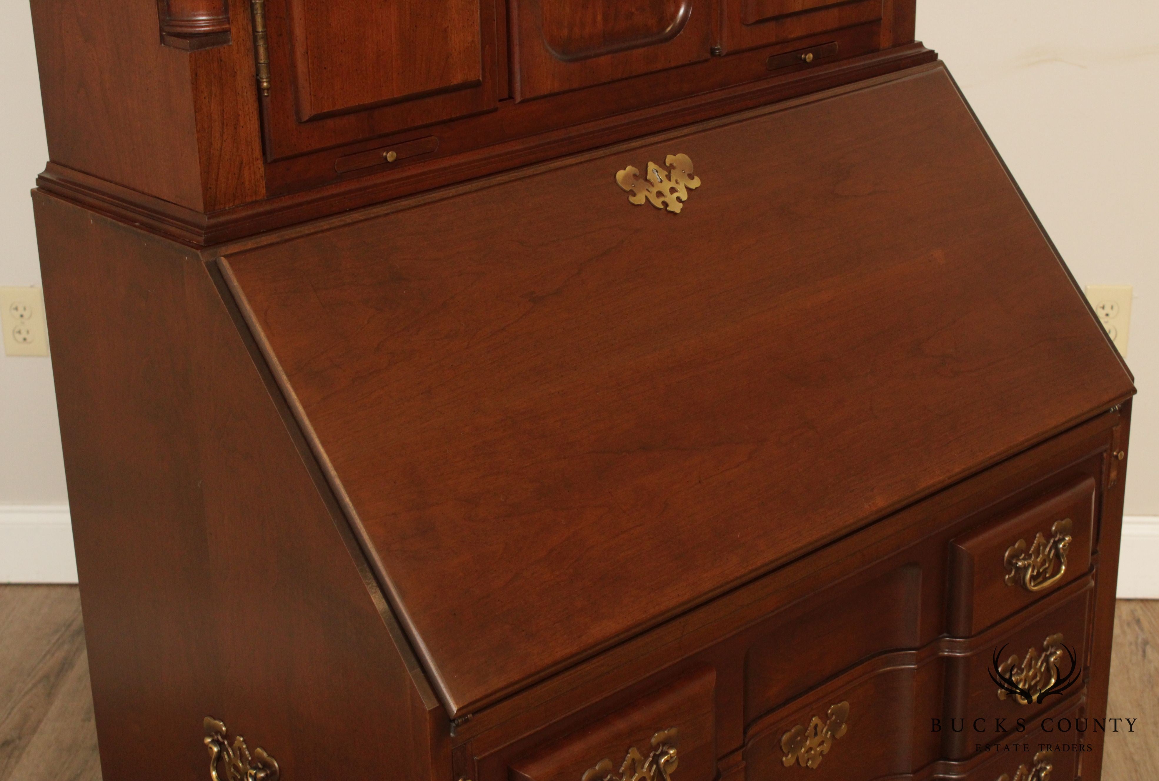 Maddox Chippendale Style Block Front Cherry Secretary Desk