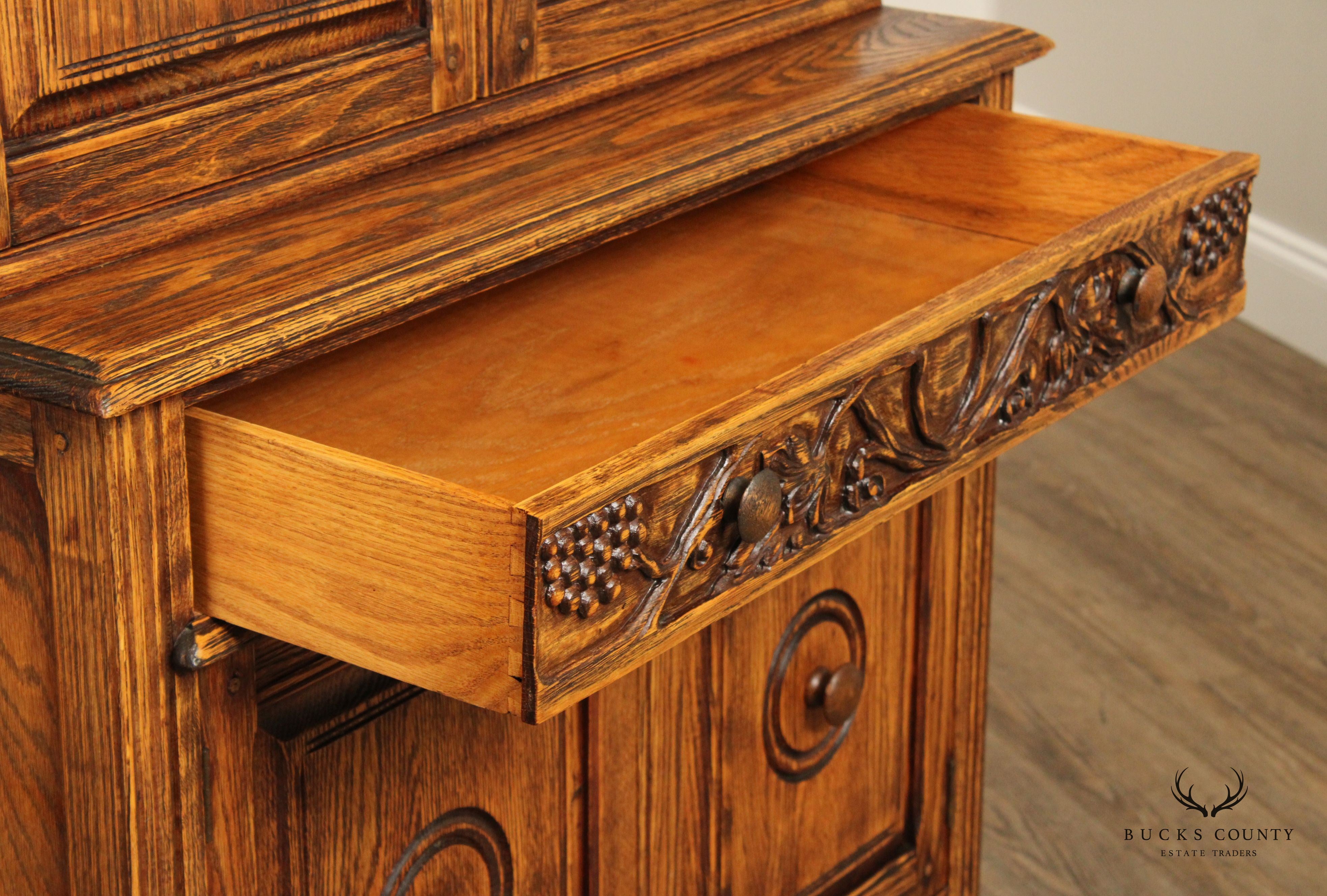 Jamestown Lounge Co. Feudal Oak Storage Cupboard Hutch