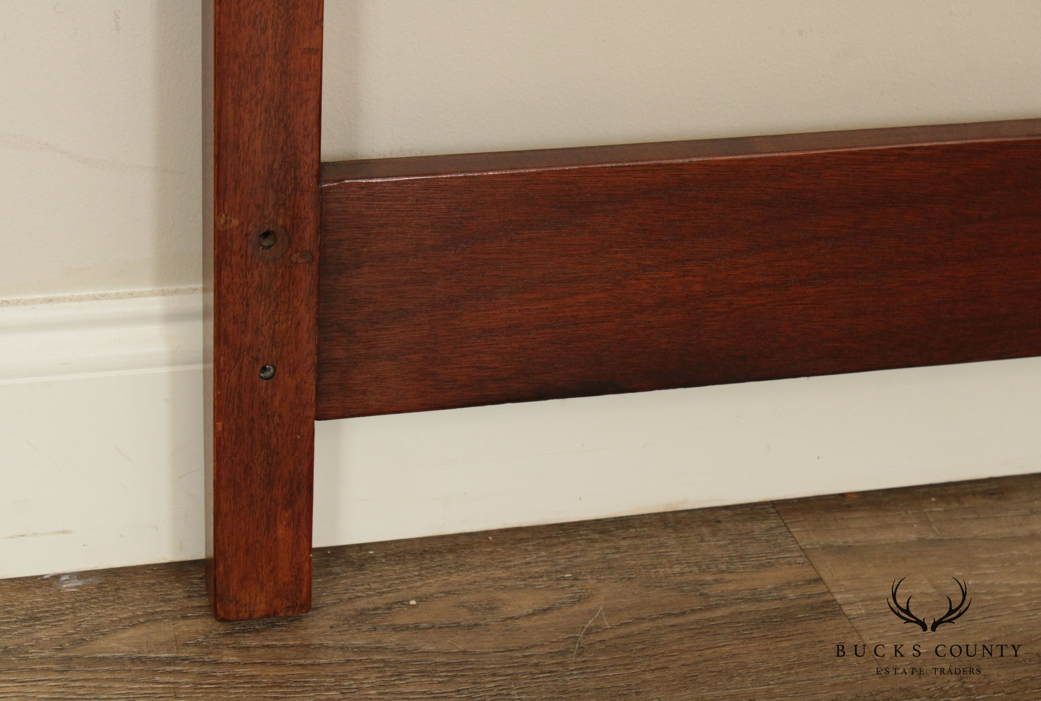 Chippendale Style Carved Mahogany Headboard (B)