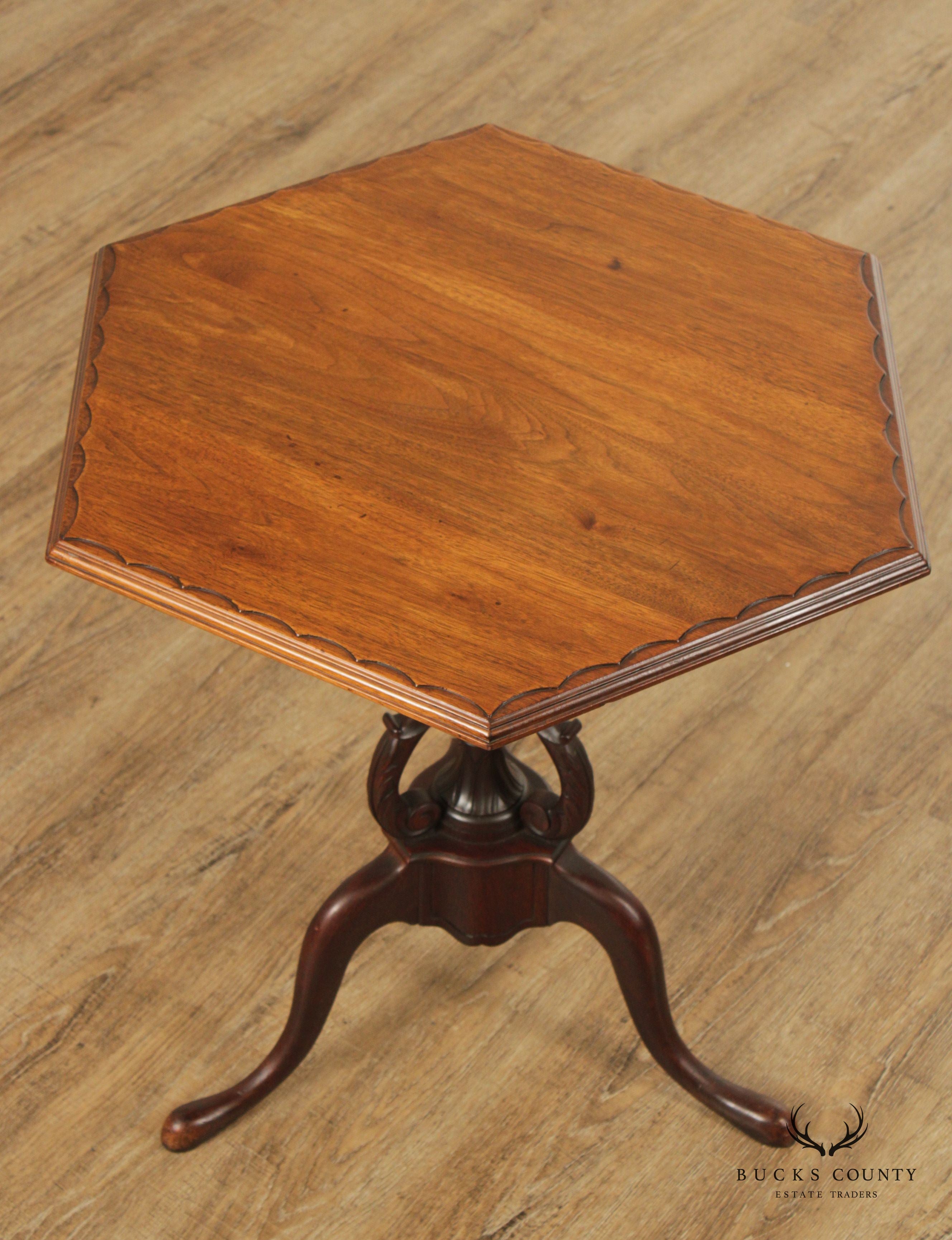 Antique Edwardian Mahogany Pedestal Side Table