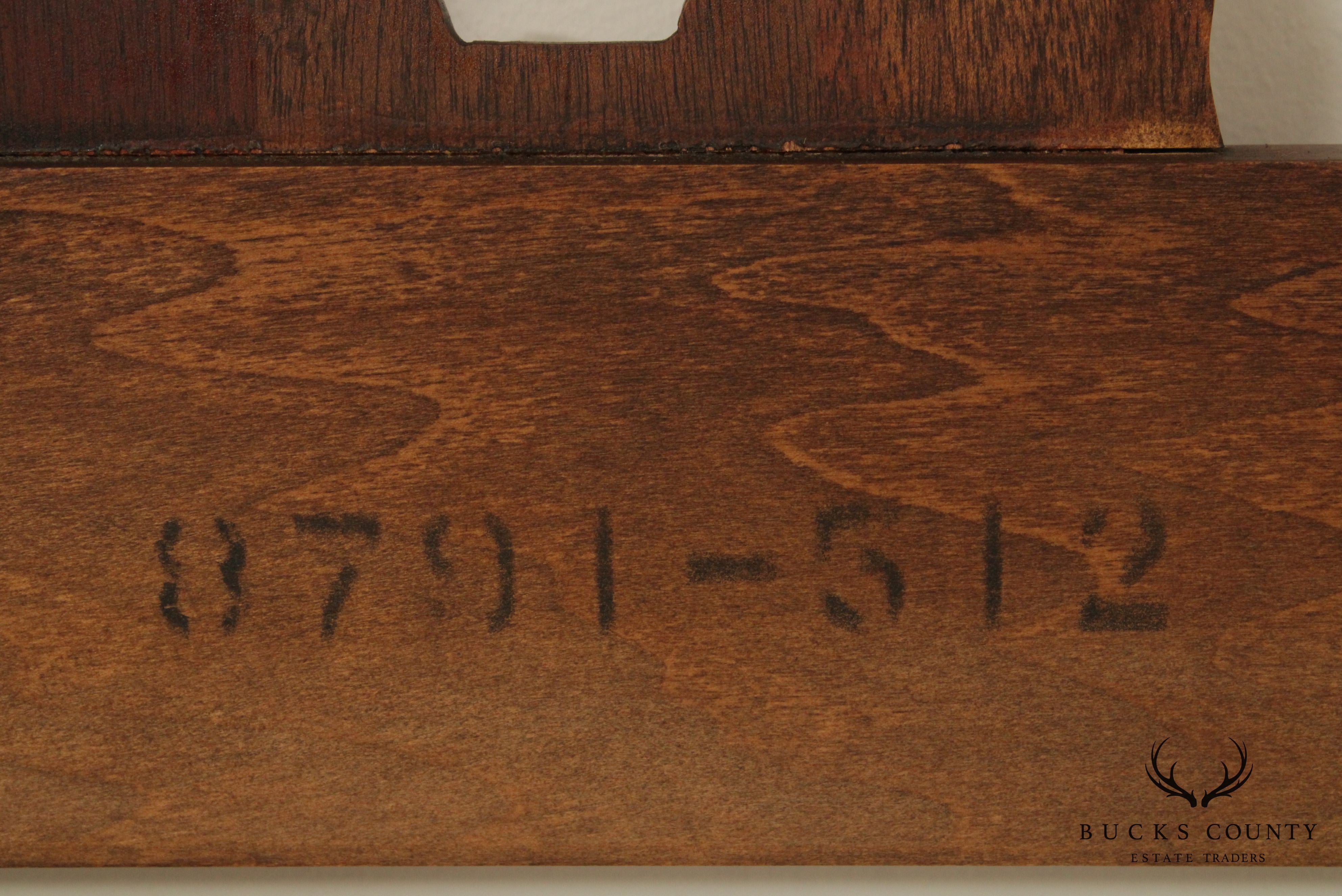 Chippendale Style Carved Mahogany Headboard (B)