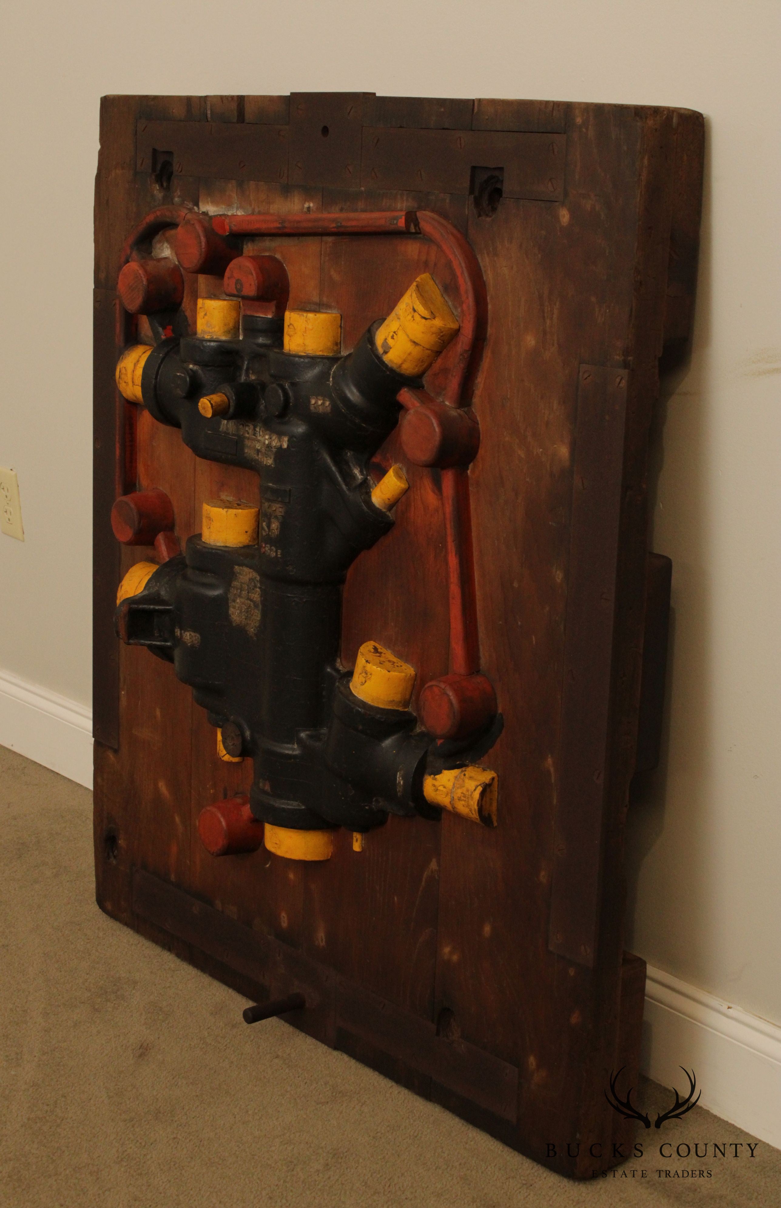 Pair of Vintage Industrial Assemblage Art