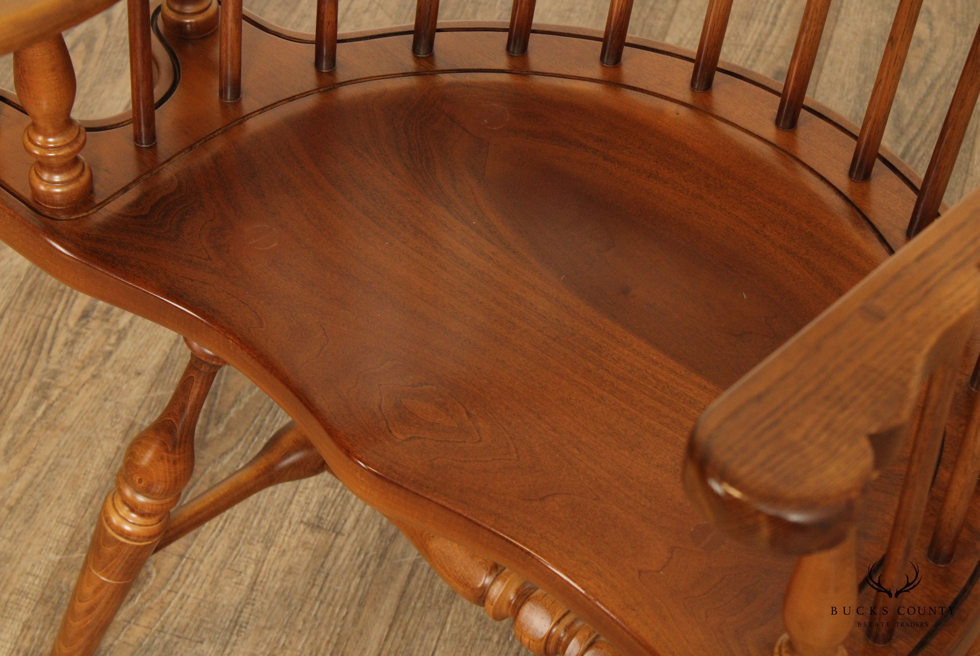 FREDERICK DUCKLOE CHERRY WINDSOR STYLE WRITING ARMCHAIR