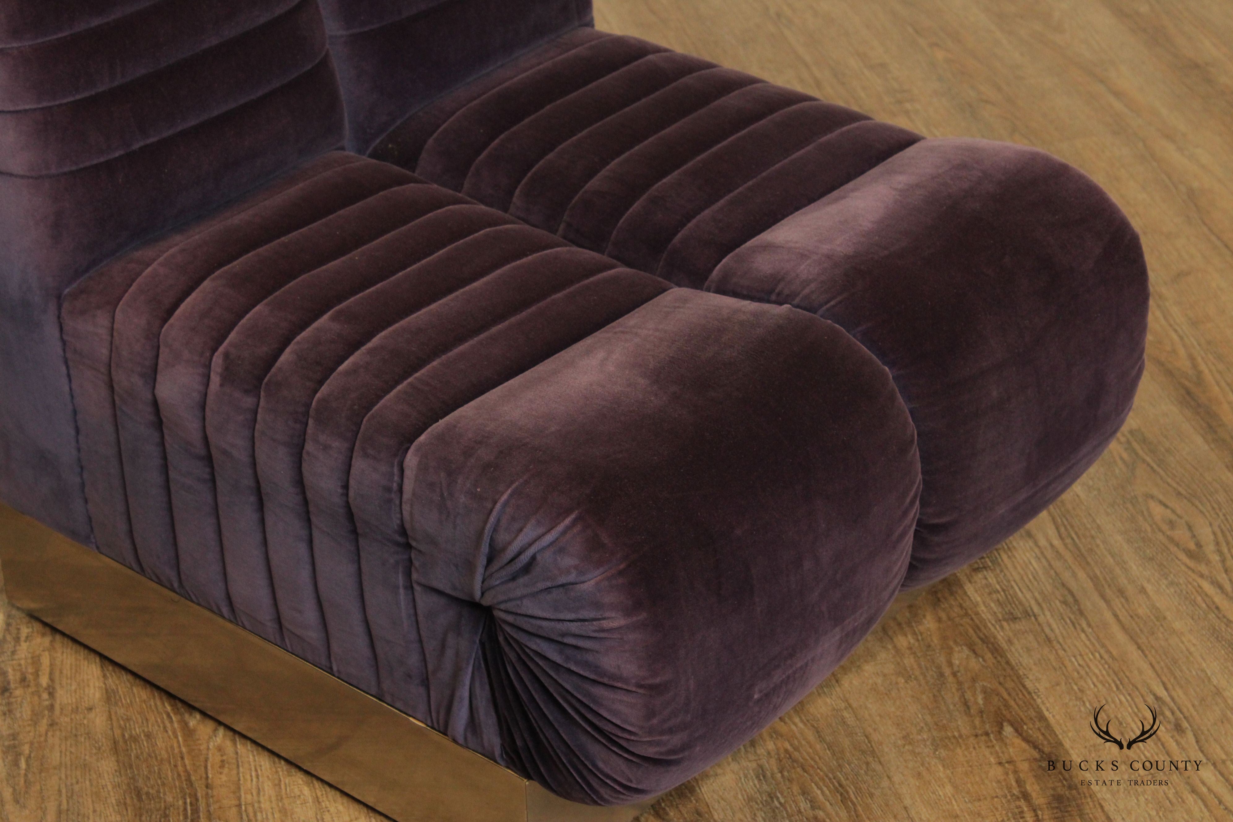Edward Axel Roffman 1970s Modern Pair Slipper Lounge Chairs