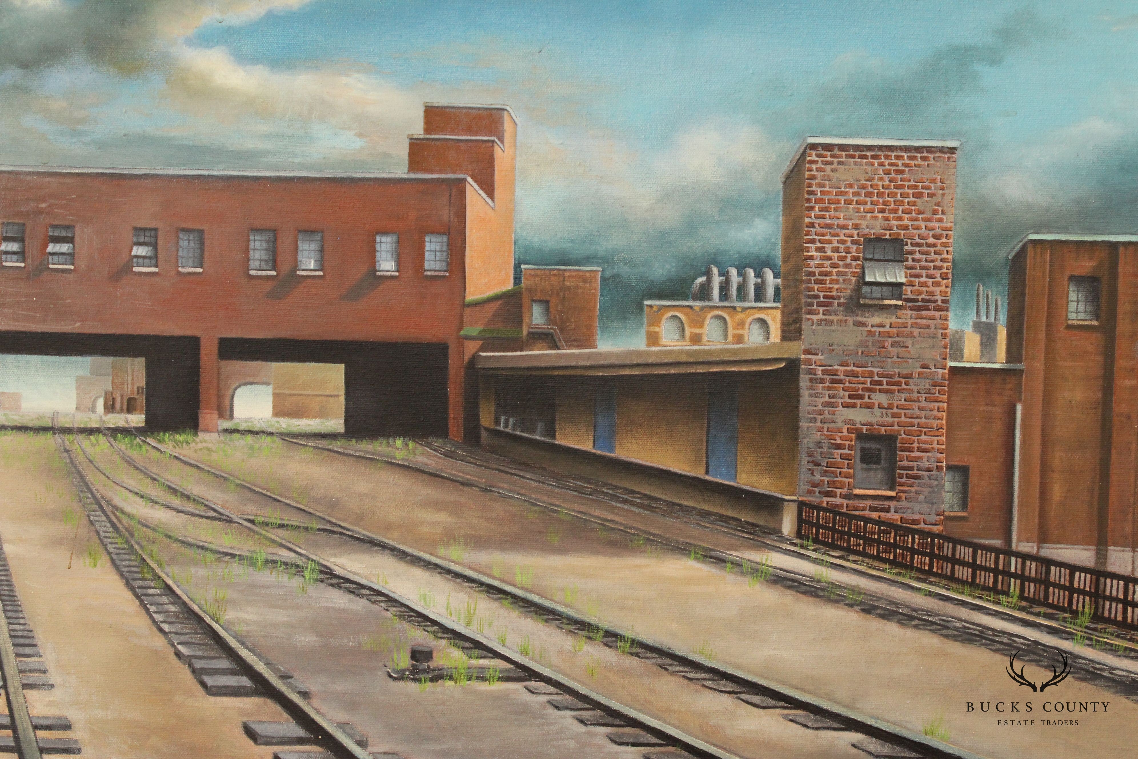 Jans Rithamer 'Depot' Original Oil Painting on Canvas