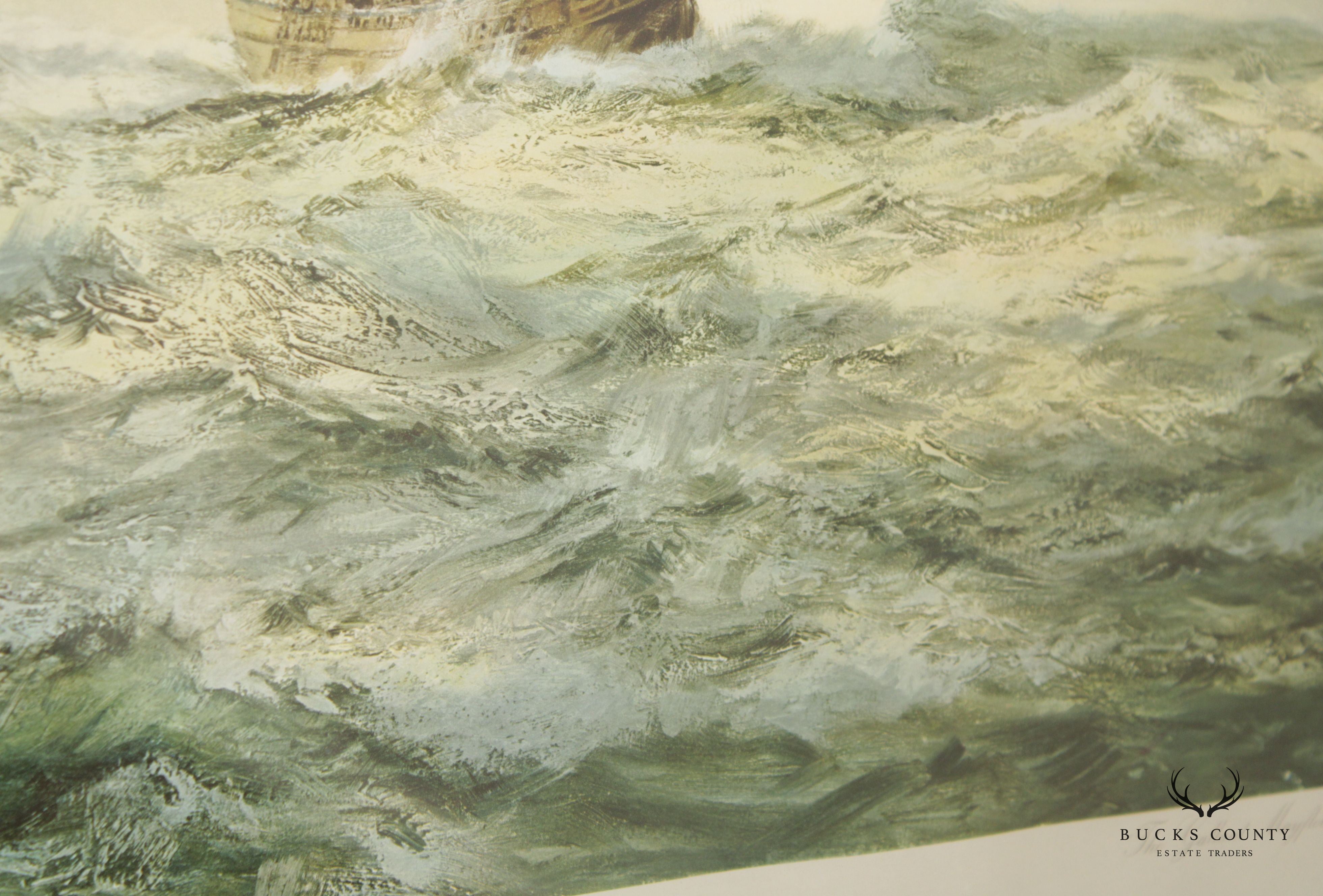 Montague Dawson 'The Gallant Mayflower' Sail Ship Lithograph