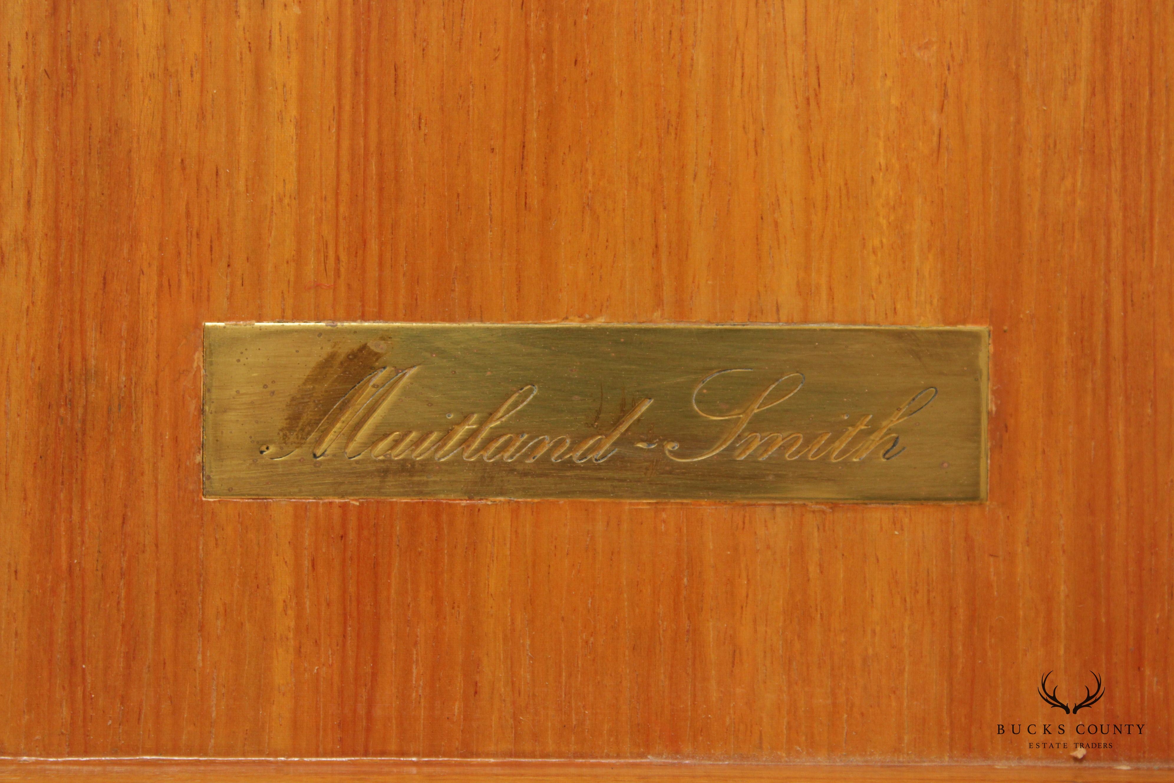 Maitland Smith Regency Style Tessellated Horn Faux Book Figural Side Table