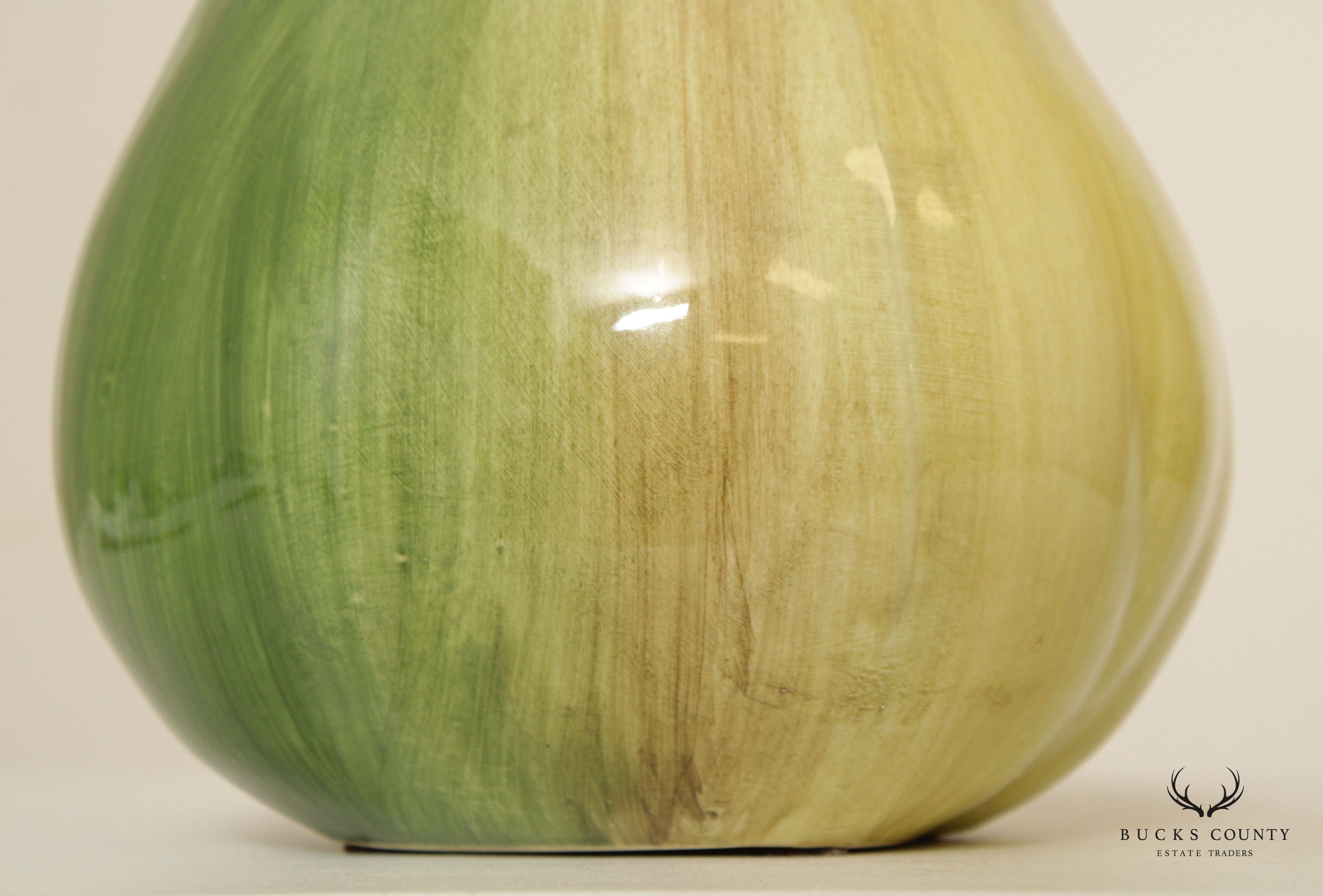 Vintage Italain Glazed Ceramic Decorative Pear
