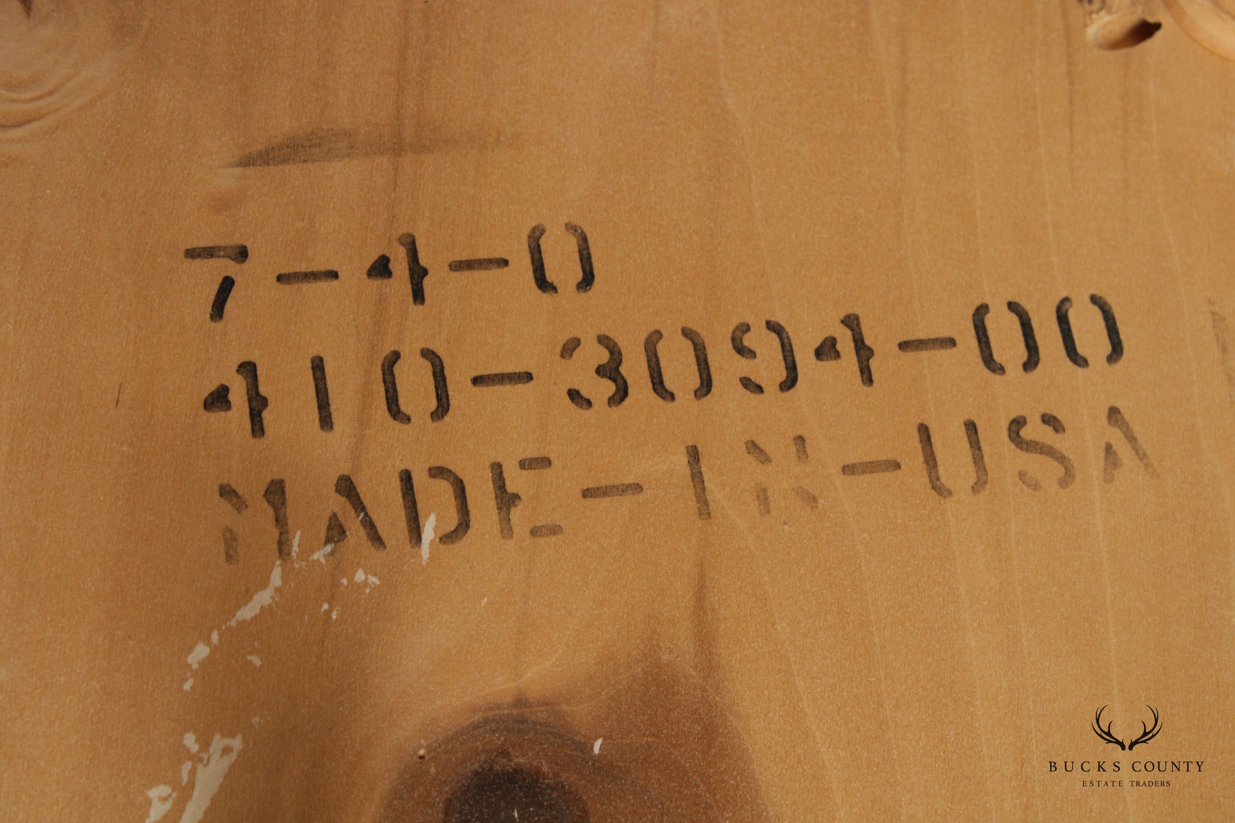 Rustic Vintage Pine Round Side Table