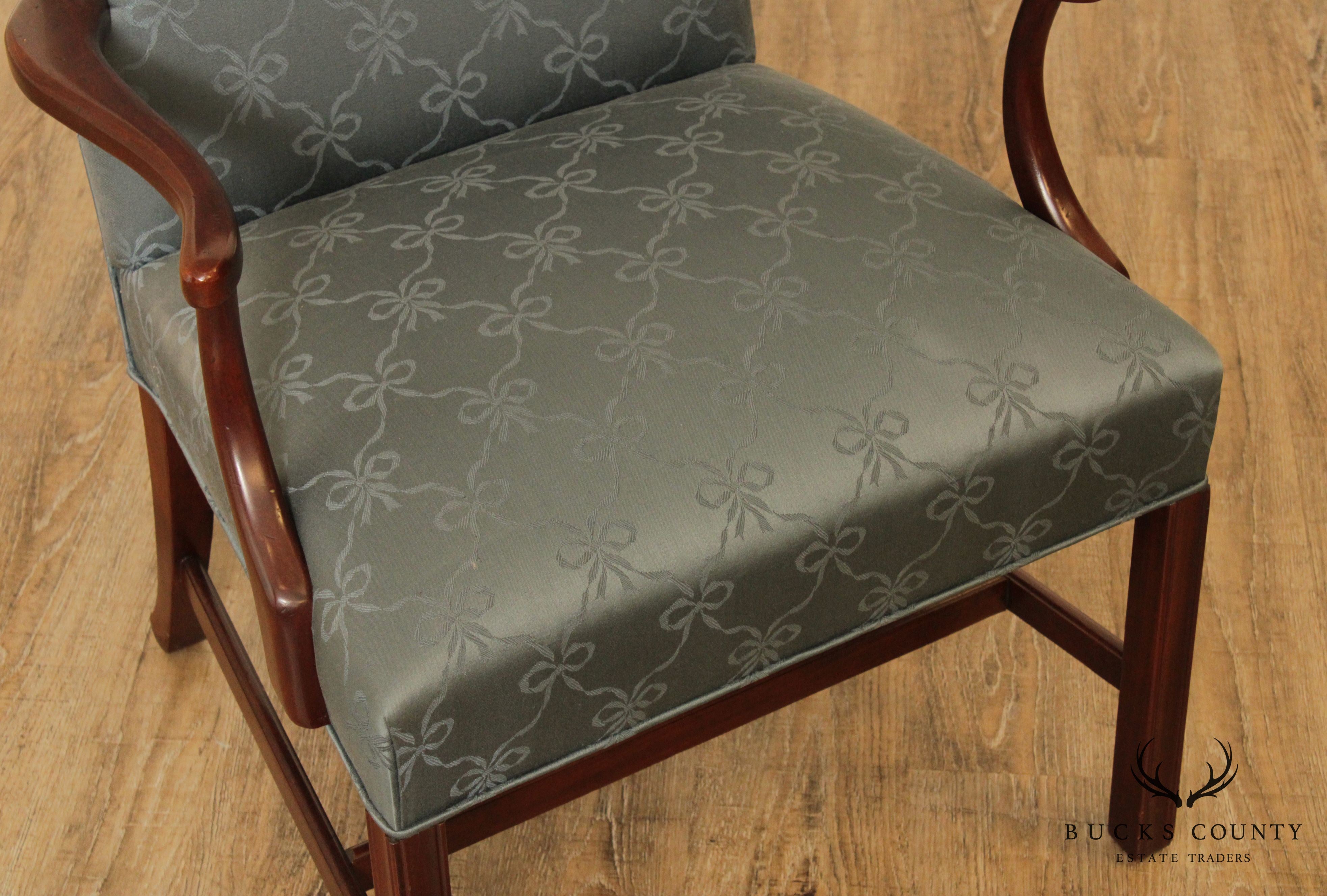 Hickory Chair Chippendale Style Mahogany Armchair